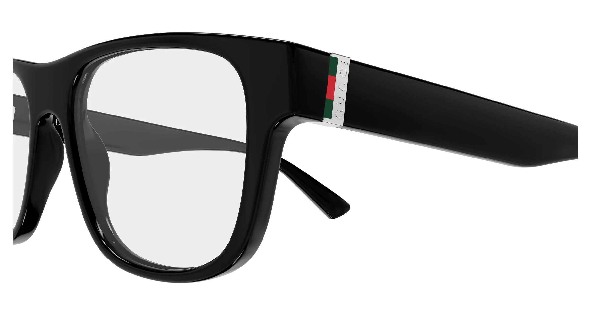 Gucci GG2086O 005 Montature da vista Iniettato Nero Trasparente Squadrata - immagine 3