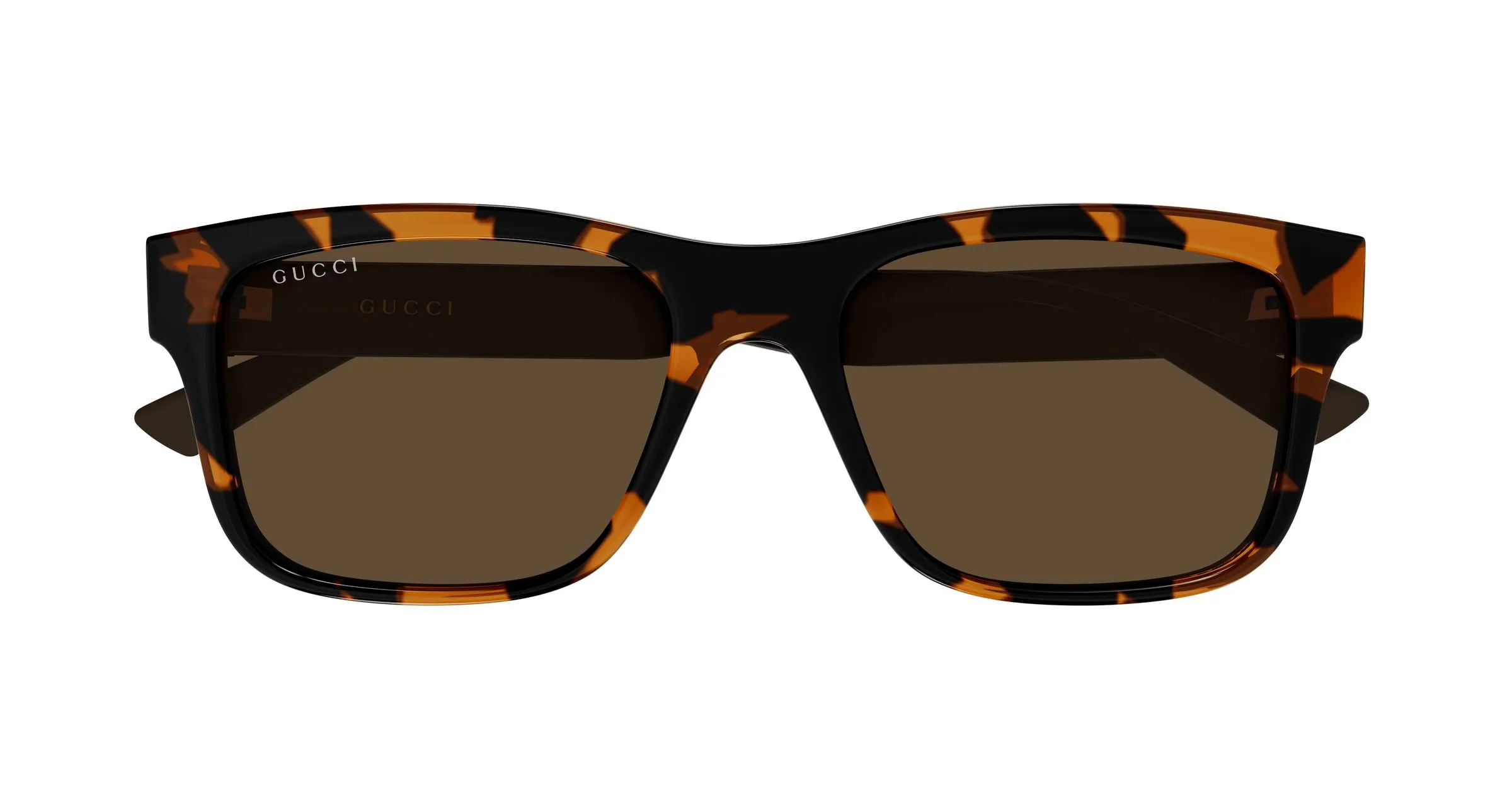 Gucci GG2085S 003 Occhiali da sole Iniettato Havana Marrone Squadrata - immagine 2