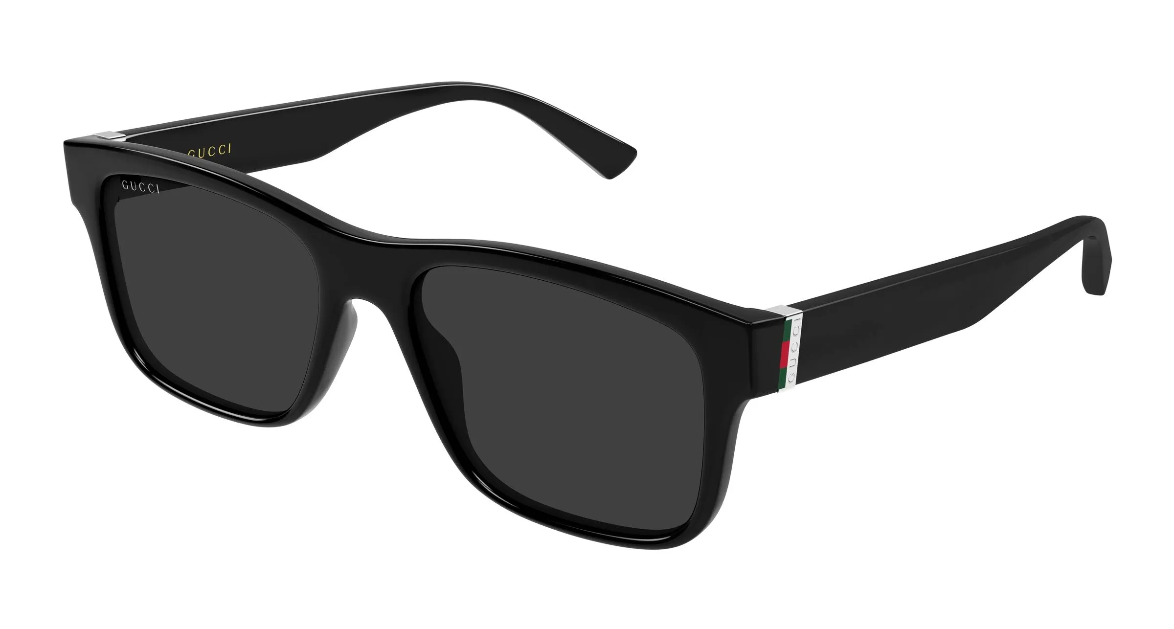 Gucci GG2085S 001 Occhiali da sole Iniettato Nero Grigio Squadrata - immagine 1