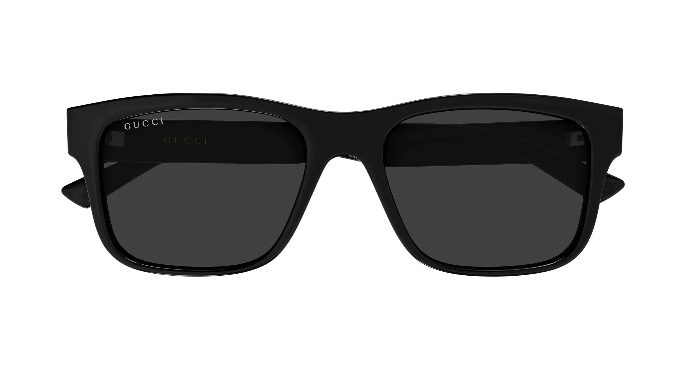 Gucci GG2085S 001 Occhiali da sole Iniettato Nero Grigio Squadrata - immagine 2