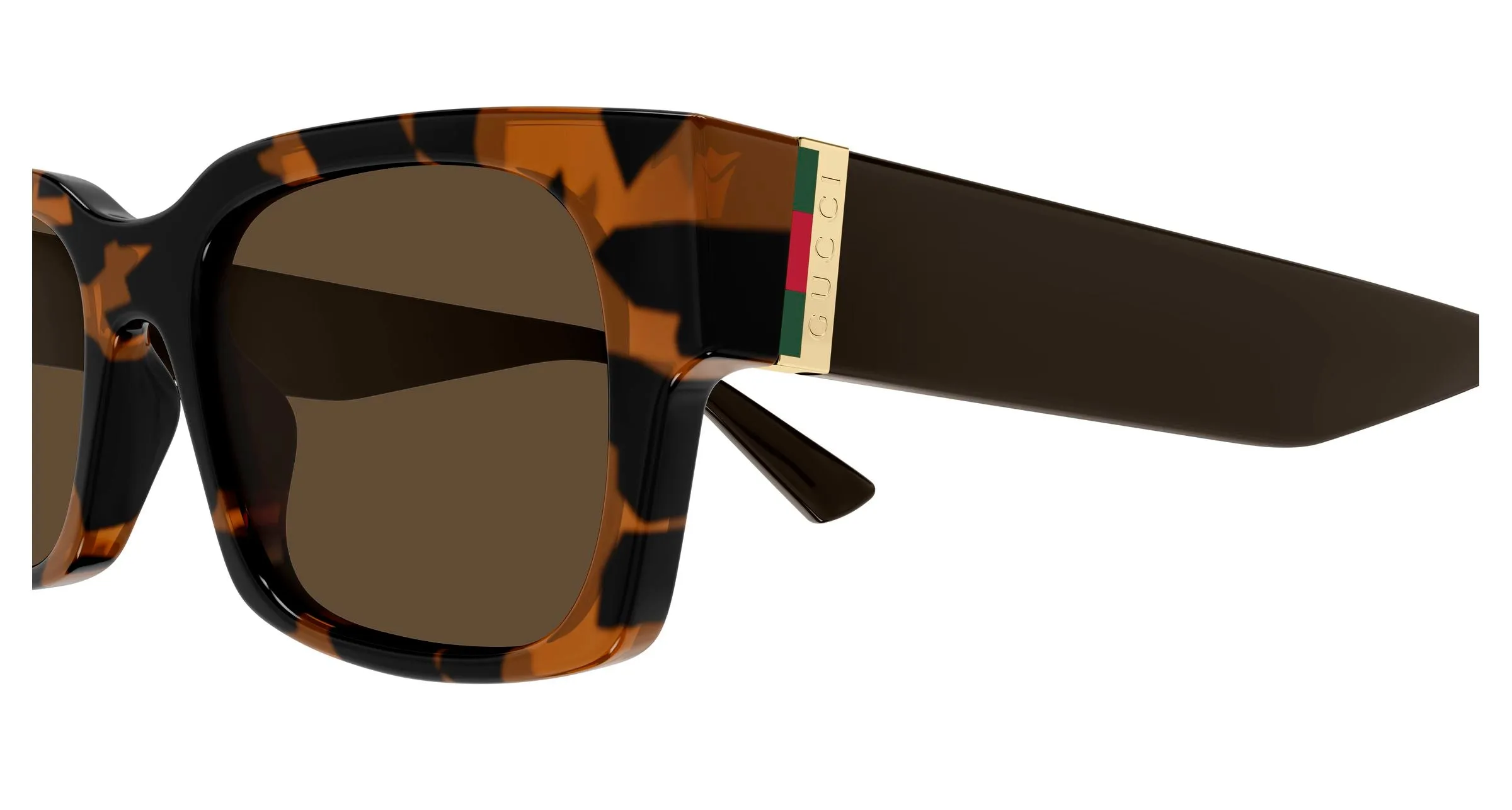Gucci GG2084S 003 Occhiali da sole Iniettato Havana Marrone Squadrata - immagine 3