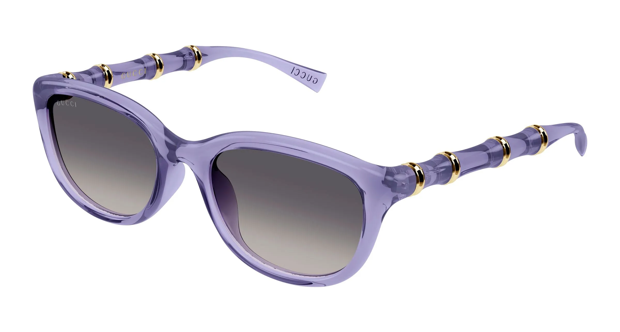 Gucci GG2062SA 004 Occhiali da sole Iniettato Viola Grigio Squadrata - immagine 1