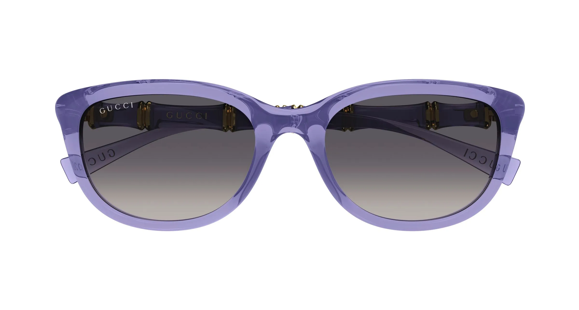 Gucci GG2062SA 004 Occhiali da sole Iniettato Viola Grigio Squadrata - immagine 2