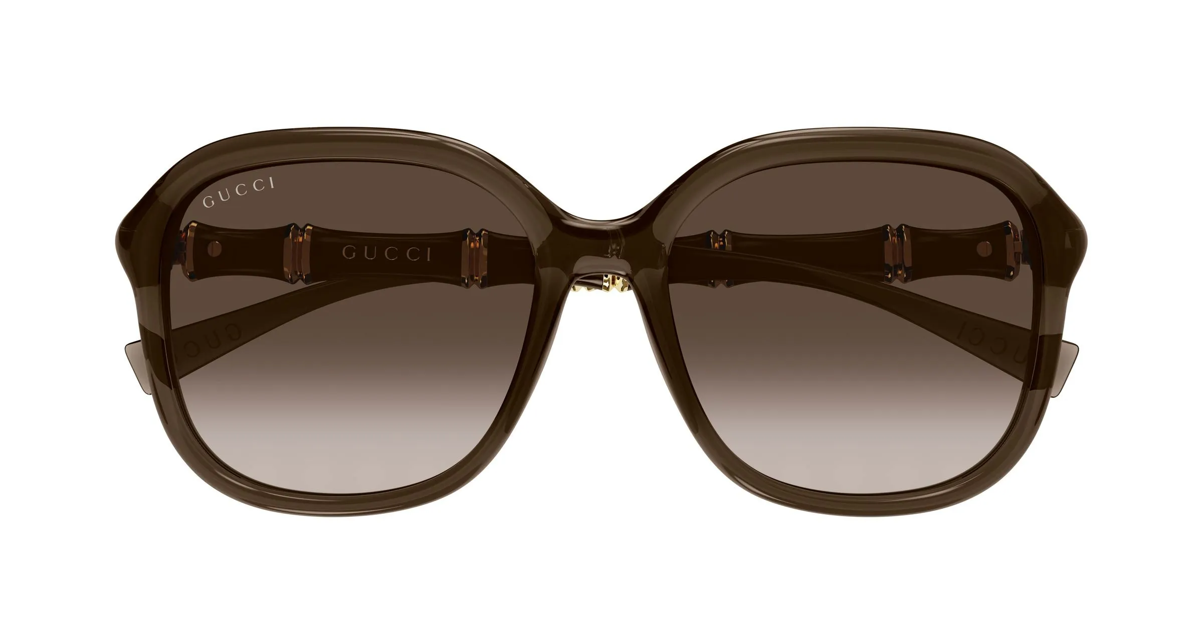 Gucci GG2061SA 003 Occhiali da sole Iniettato Marrone Marrone Squadrata - immagine 2