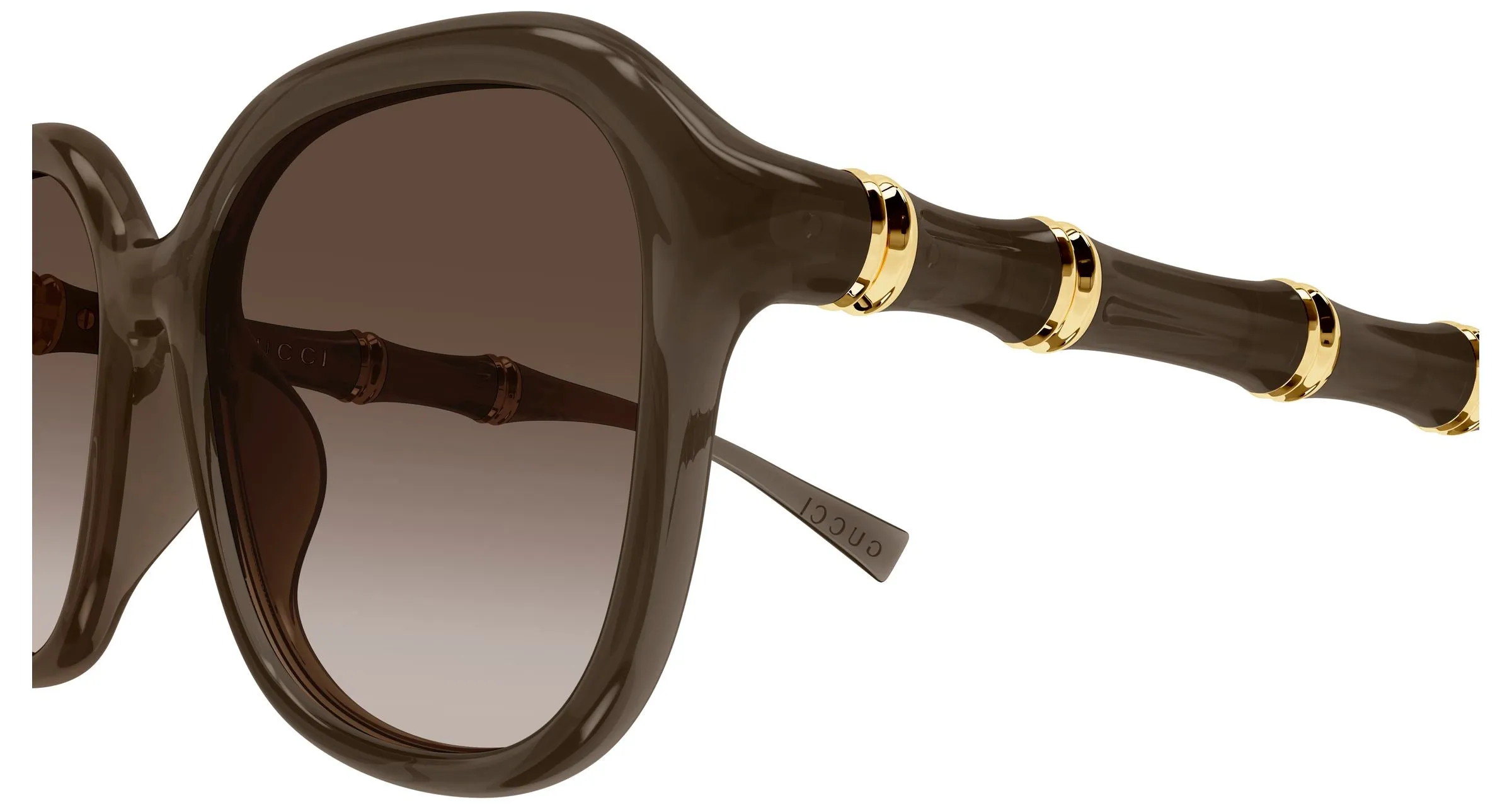 Gucci GG2061SA 003 Occhiali da sole Iniettato Marrone Marrone Squadrata - immagine 3