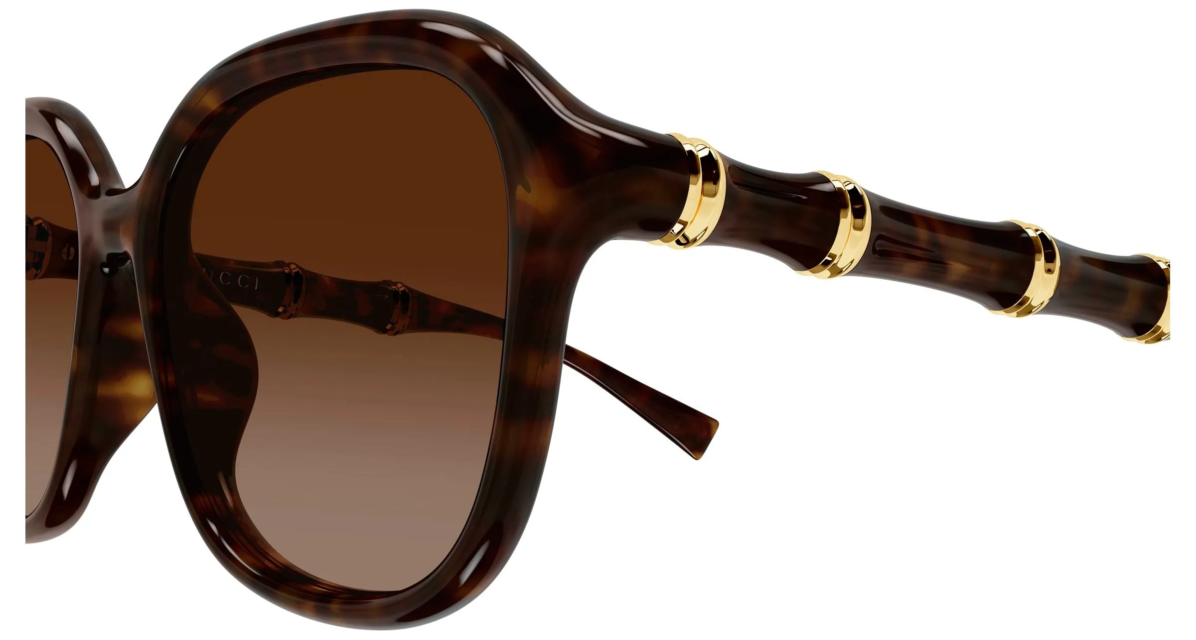 Gucci GG2061SA 002 Occhiali da sole Iniettato Havana Marrone Squadrata - immagine 3