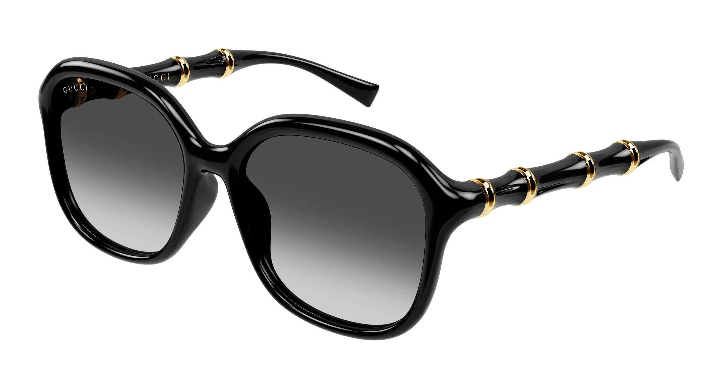 Gucci GG2061SA 001 Occhiali da sole Iniettato Nero Grigio Squadrata - immagine 1