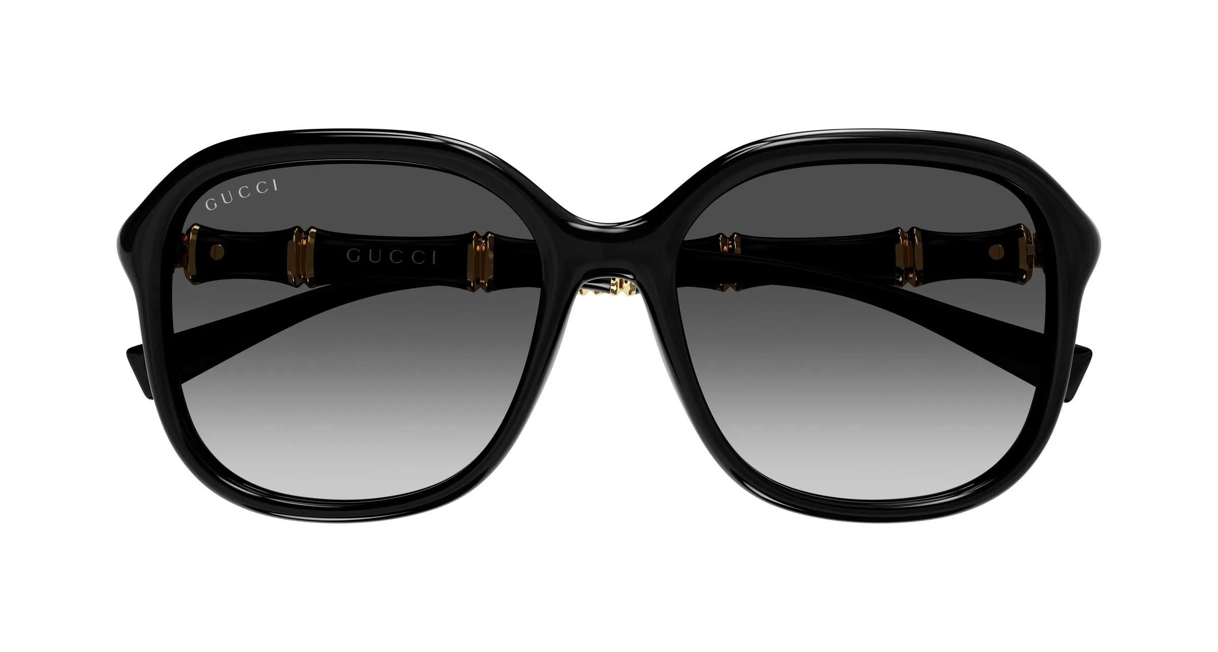 Gucci GG2061SA 001 Occhiali da sole Iniettato Nero Grigio Squadrata - immagine 2