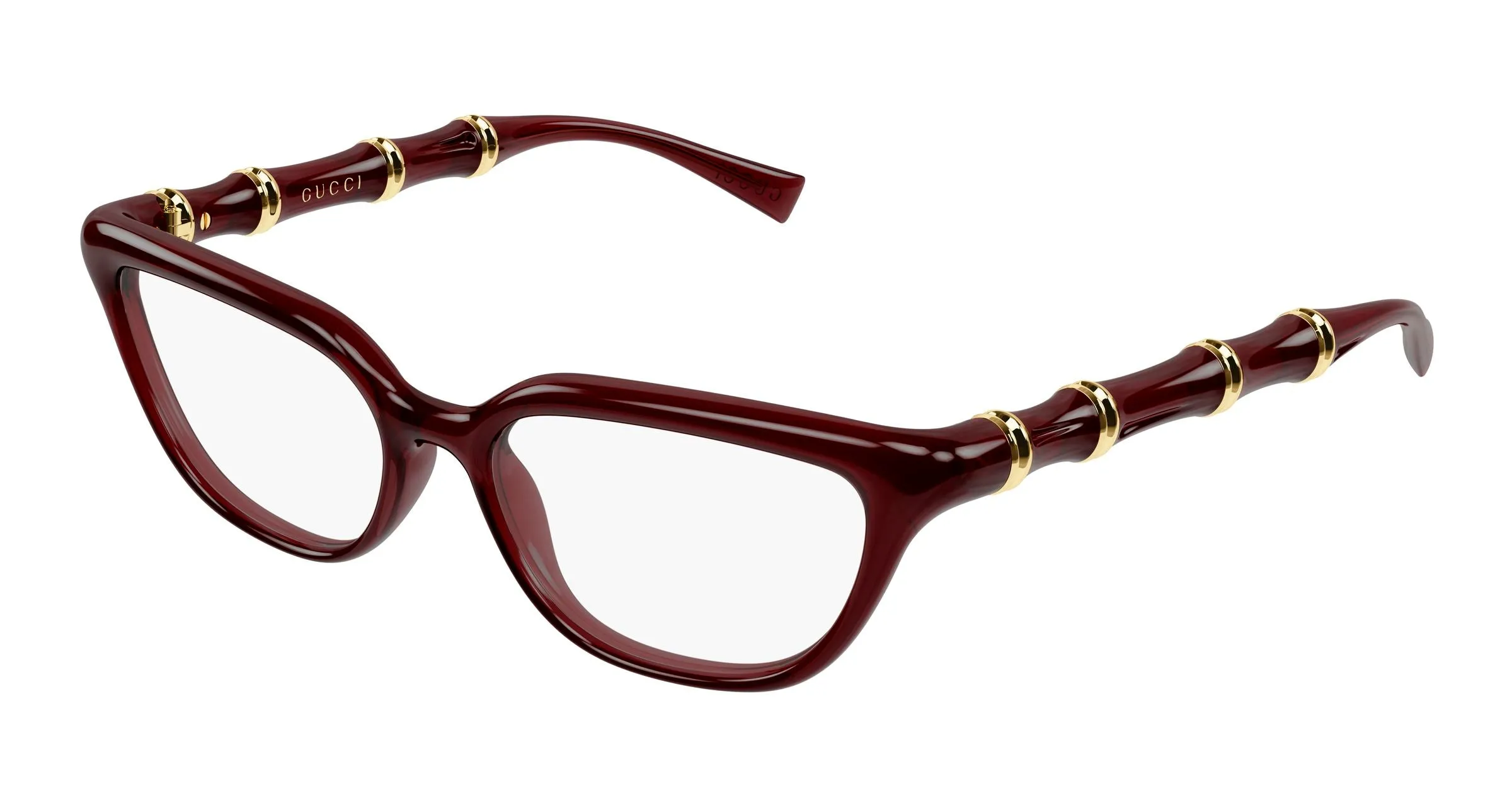 Gucci GG2060O 003 Montature da vista Iniettato Rosso Trasparente Geometrica - immagine 1