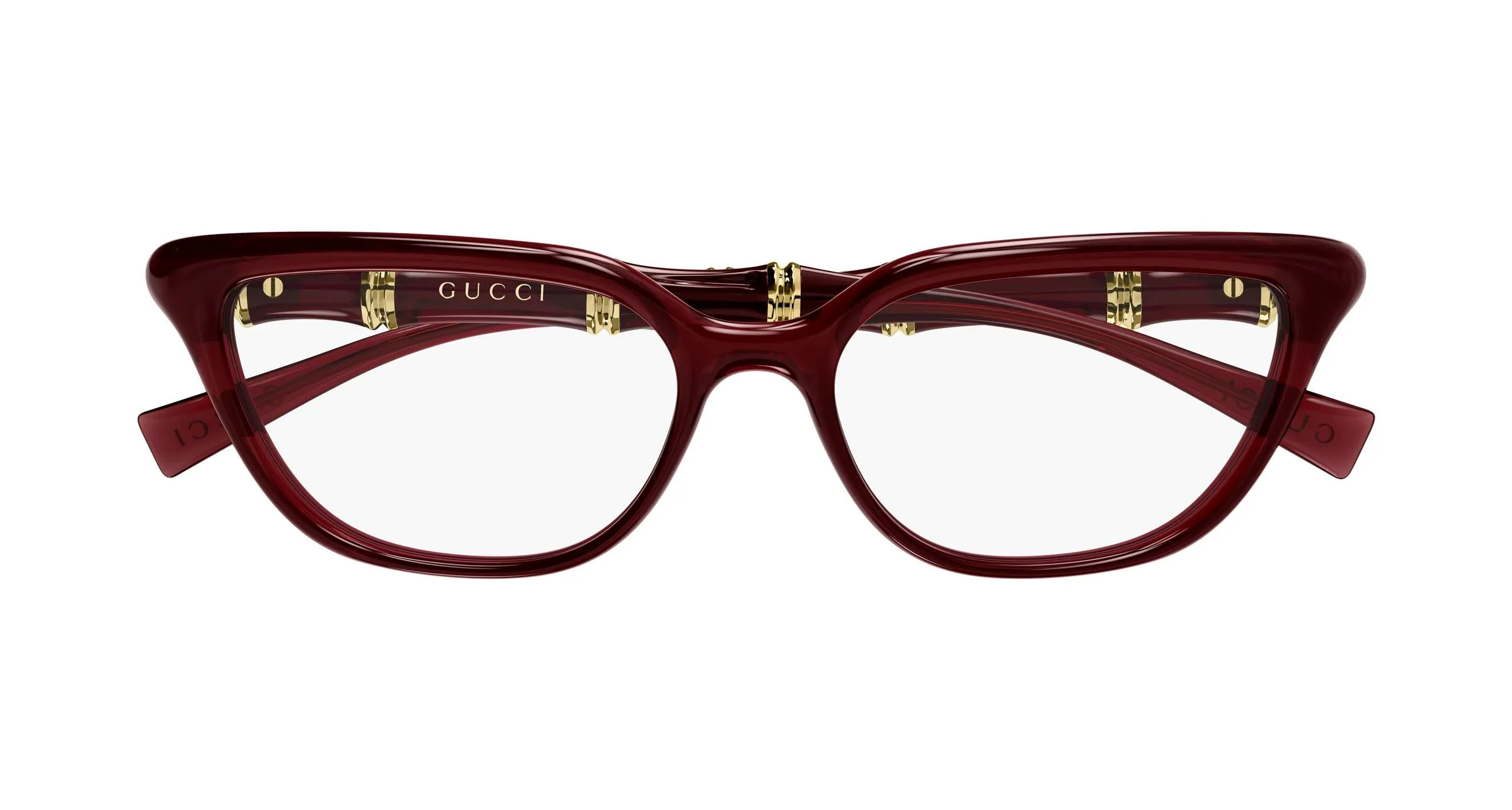 Gucci GG2060O 003 Montature da vista Iniettato Rosso Trasparente Geometrica - immagine 2