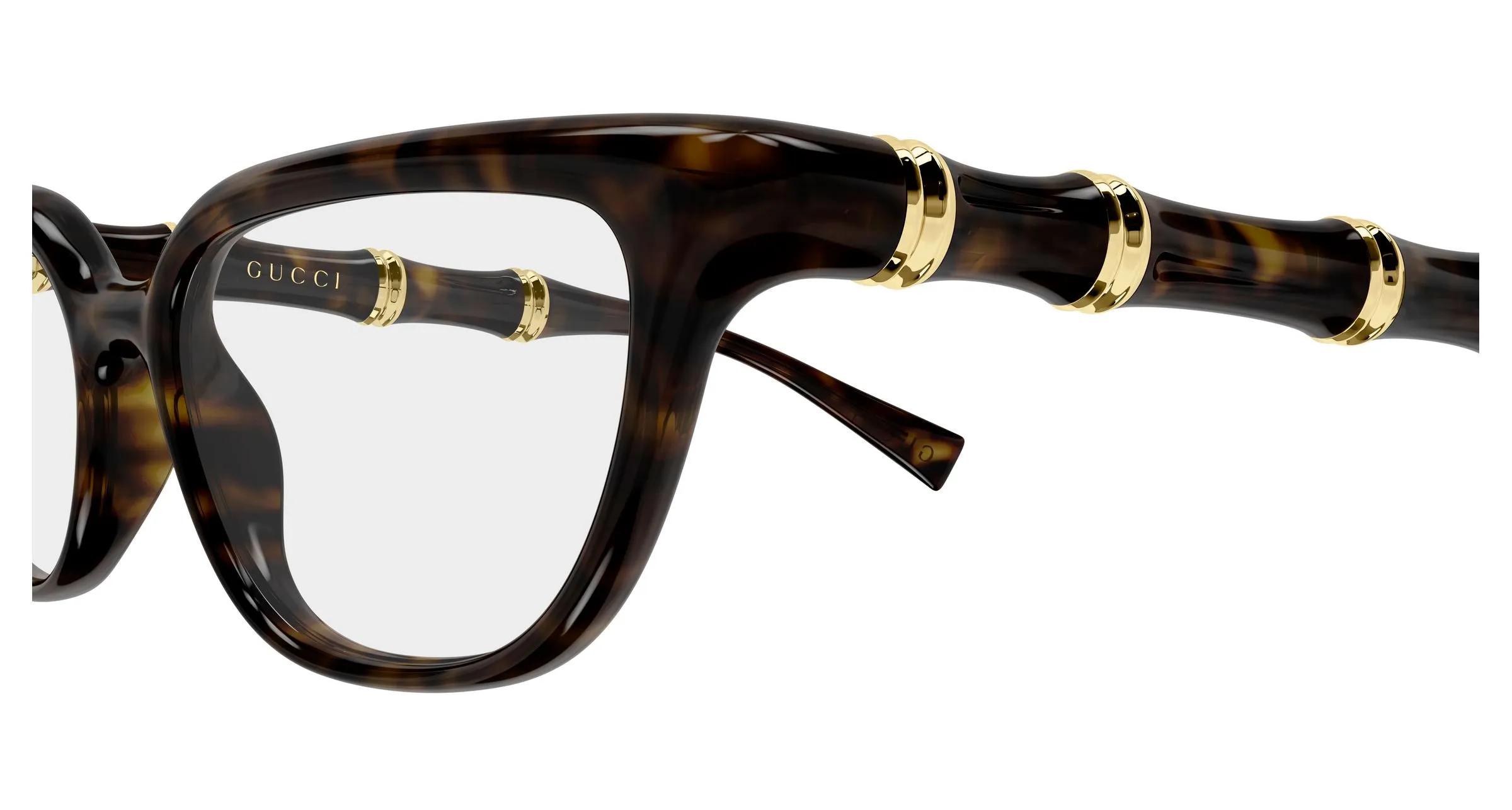 Gucci GG2060O 002 Montature da vista Iniettato Havana Trasparente Geometrica - immagine 3
