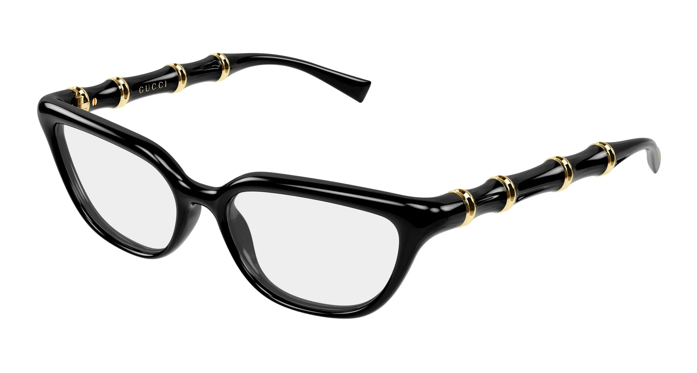 Gucci GG2060O 001 Montature da vista Iniettato Nero Trasparente Geometrica - immagine 1