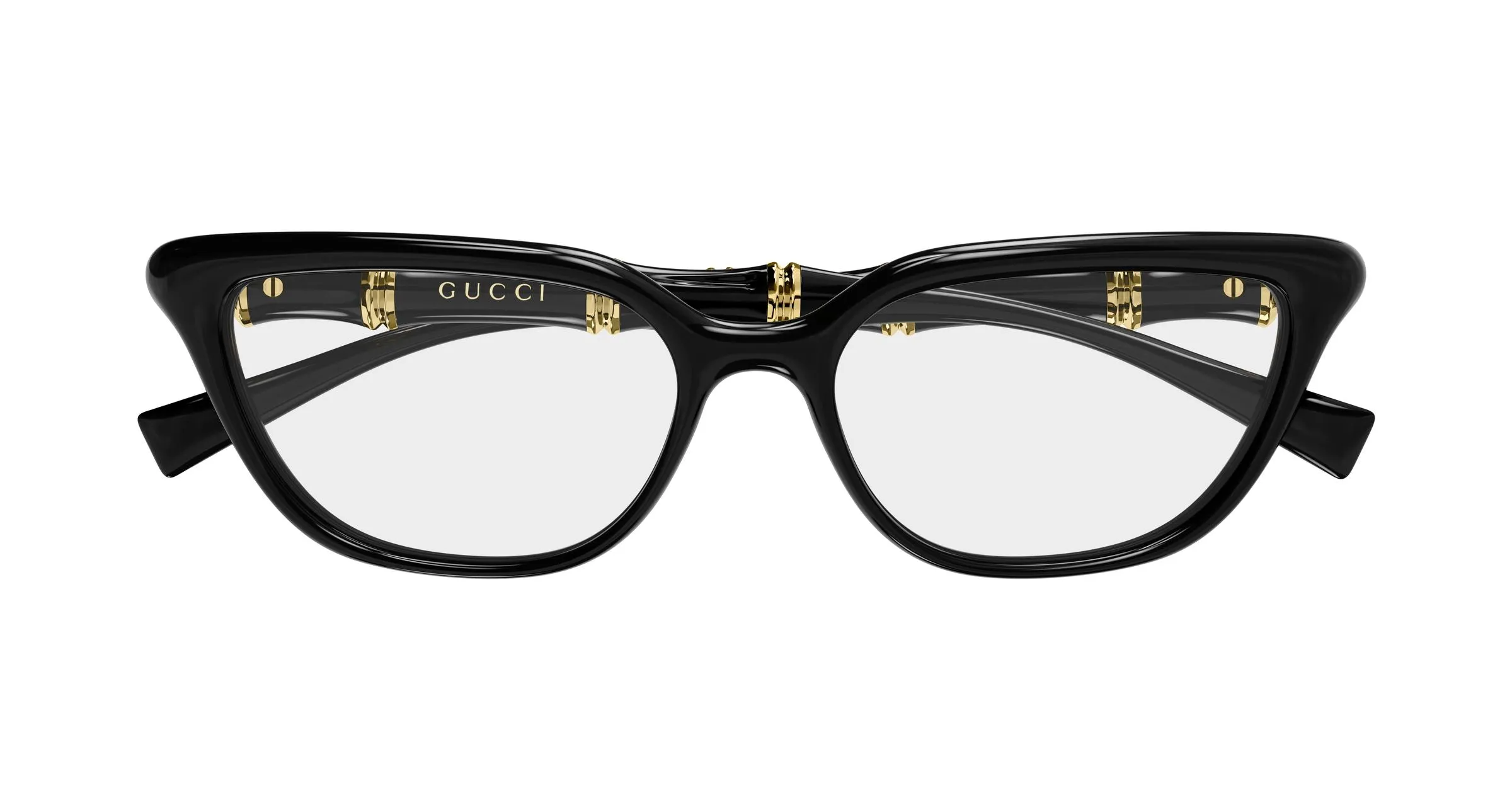 Gucci GG2060O 001 Montature da vista Iniettato Nero Trasparente Geometrica - immagine 2