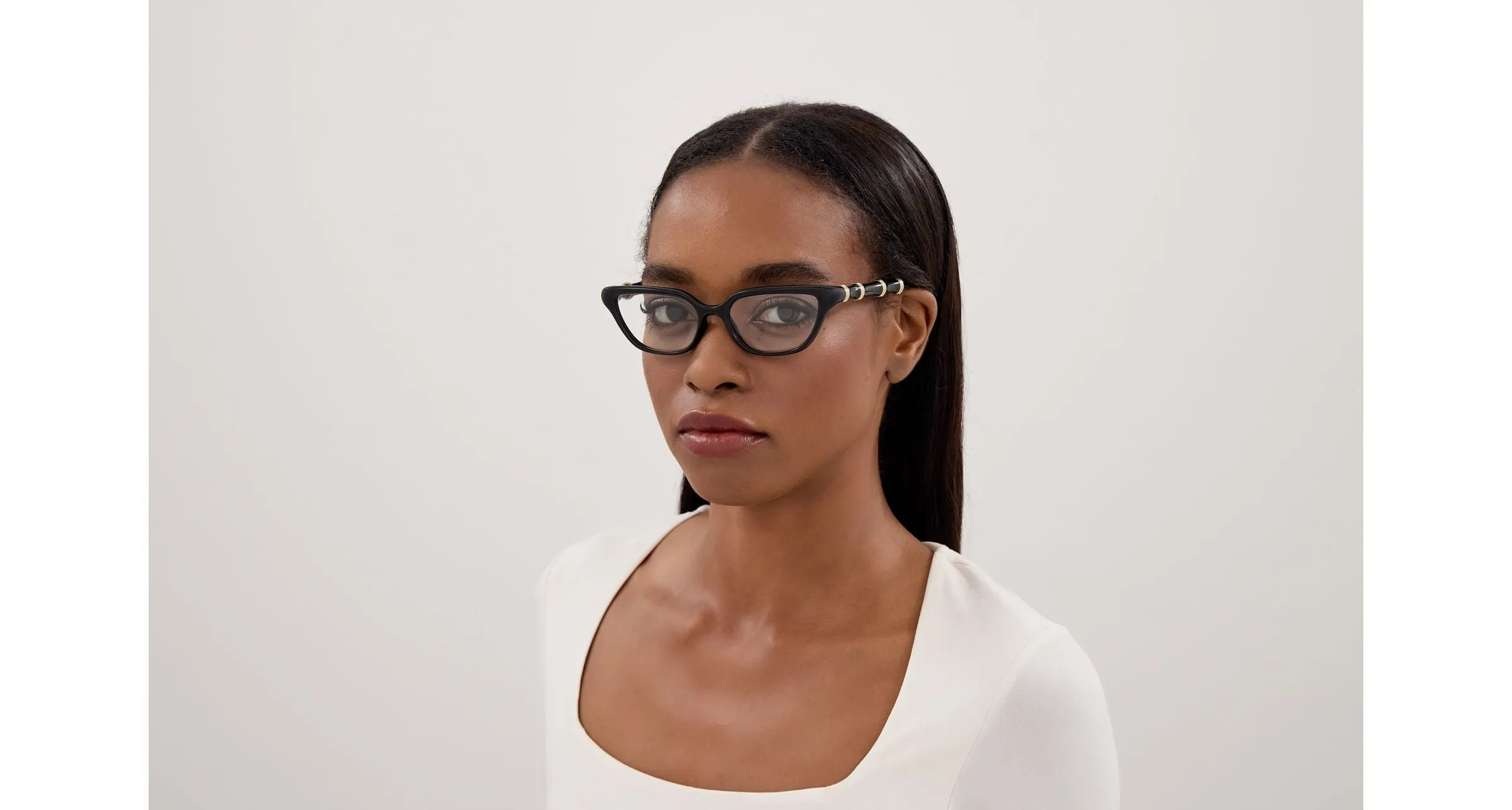 Gucci GG2060O 001 Montature da vista Iniettato Nero Trasparente Geometrica - immagine 4