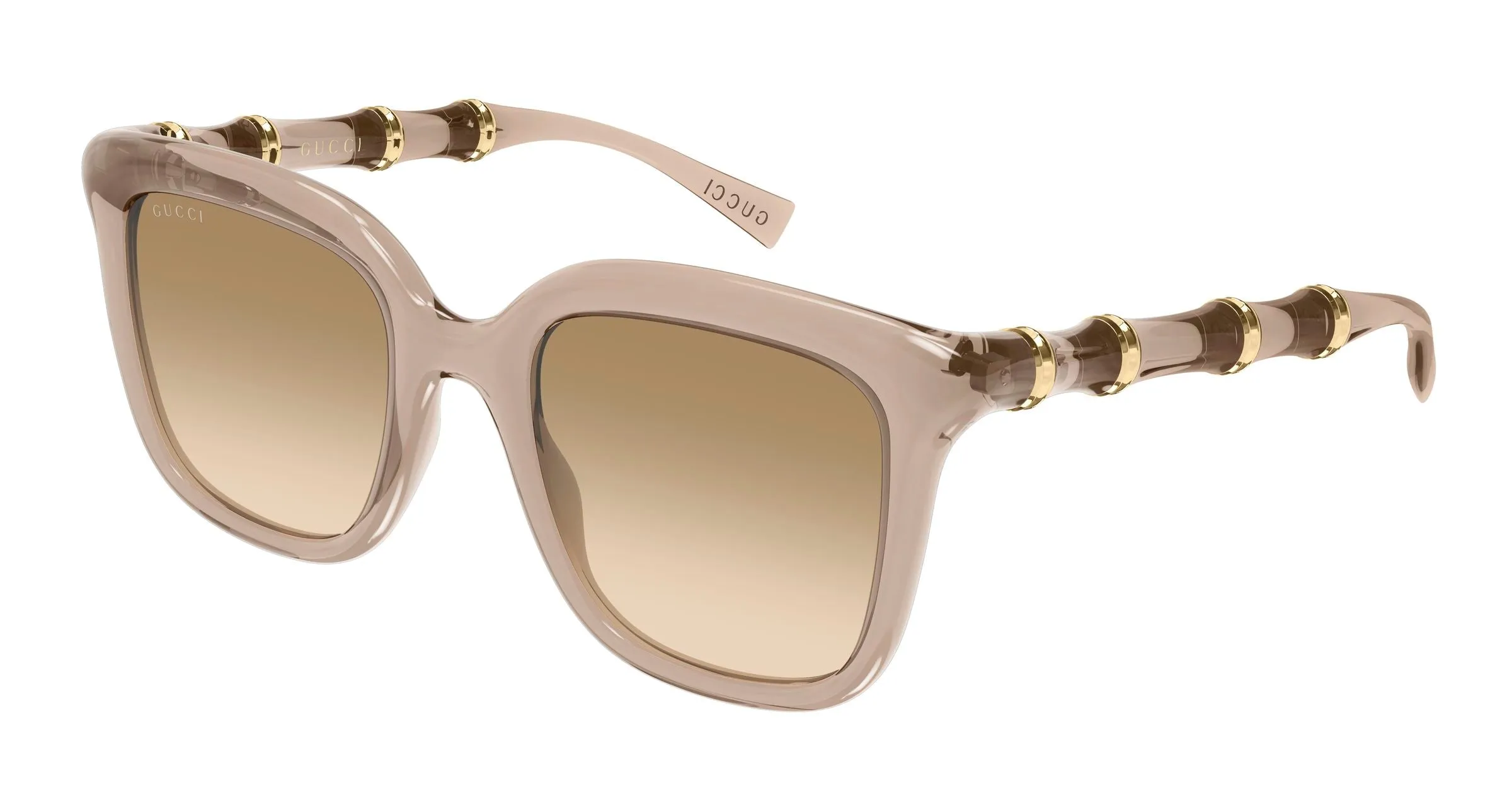 Gucci GG2058S 004 Occhiali da sole Iniettato Marrone Marrone Squadrata - immagine 1