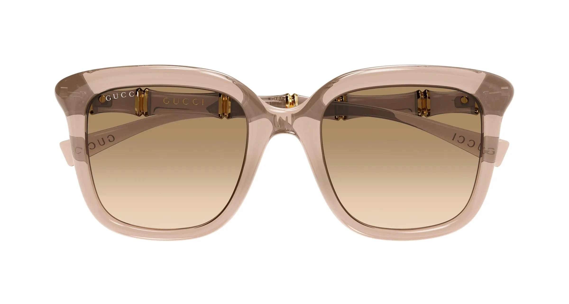 Gucci GG2058S 004 Occhiali da sole Iniettato Marrone Marrone Squadrata - immagine 2
