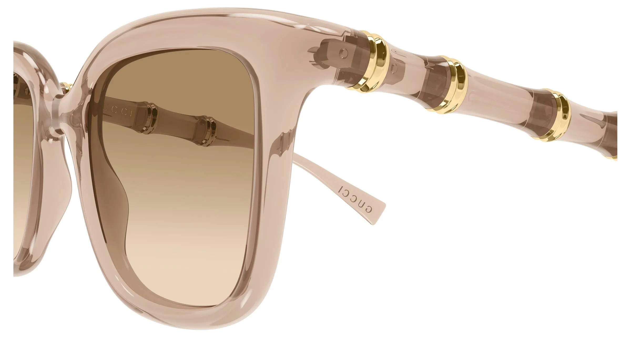 Gucci GG2058S 004 Occhiali da sole Iniettato Marrone Marrone Squadrata - immagine 3