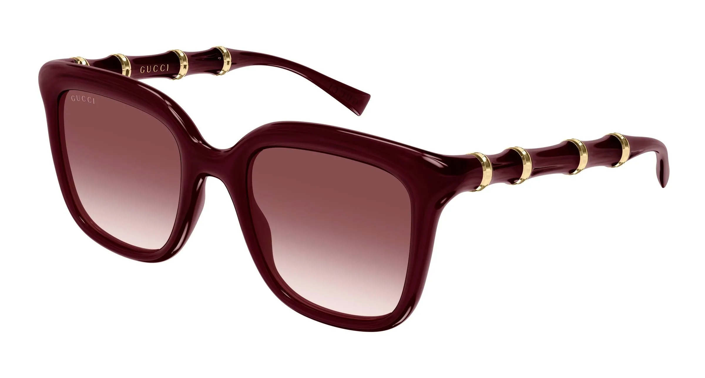 Gucci GG2058S 003 Occhiali da sole Iniettato Rosso Rosso Squadrata - immagine 1