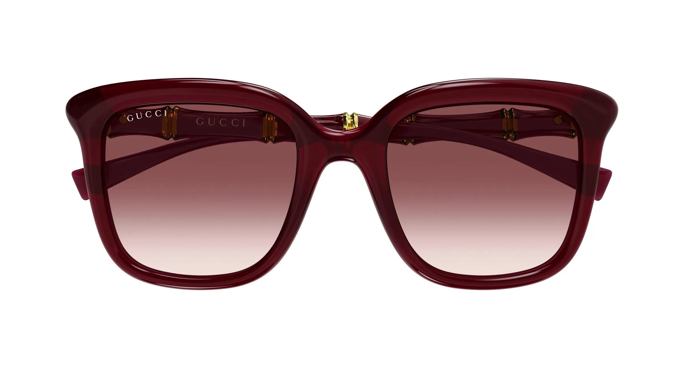 Gucci GG2058S 003 Occhiali da sole Iniettato Rosso Rosso Squadrata - immagine 2