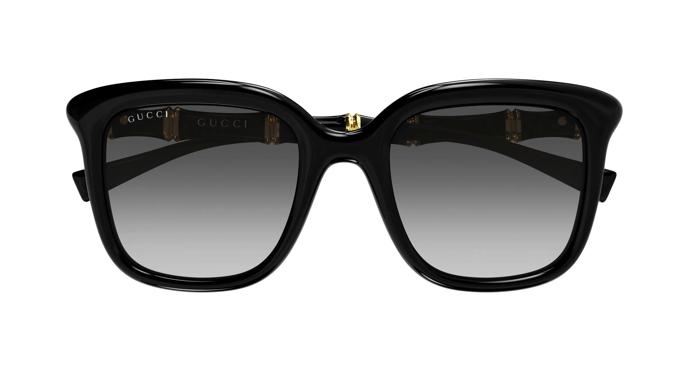 Gucci GG2058S 001 Occhiali da sole Iniettato Nero Grigio Squadrata - immagine 2