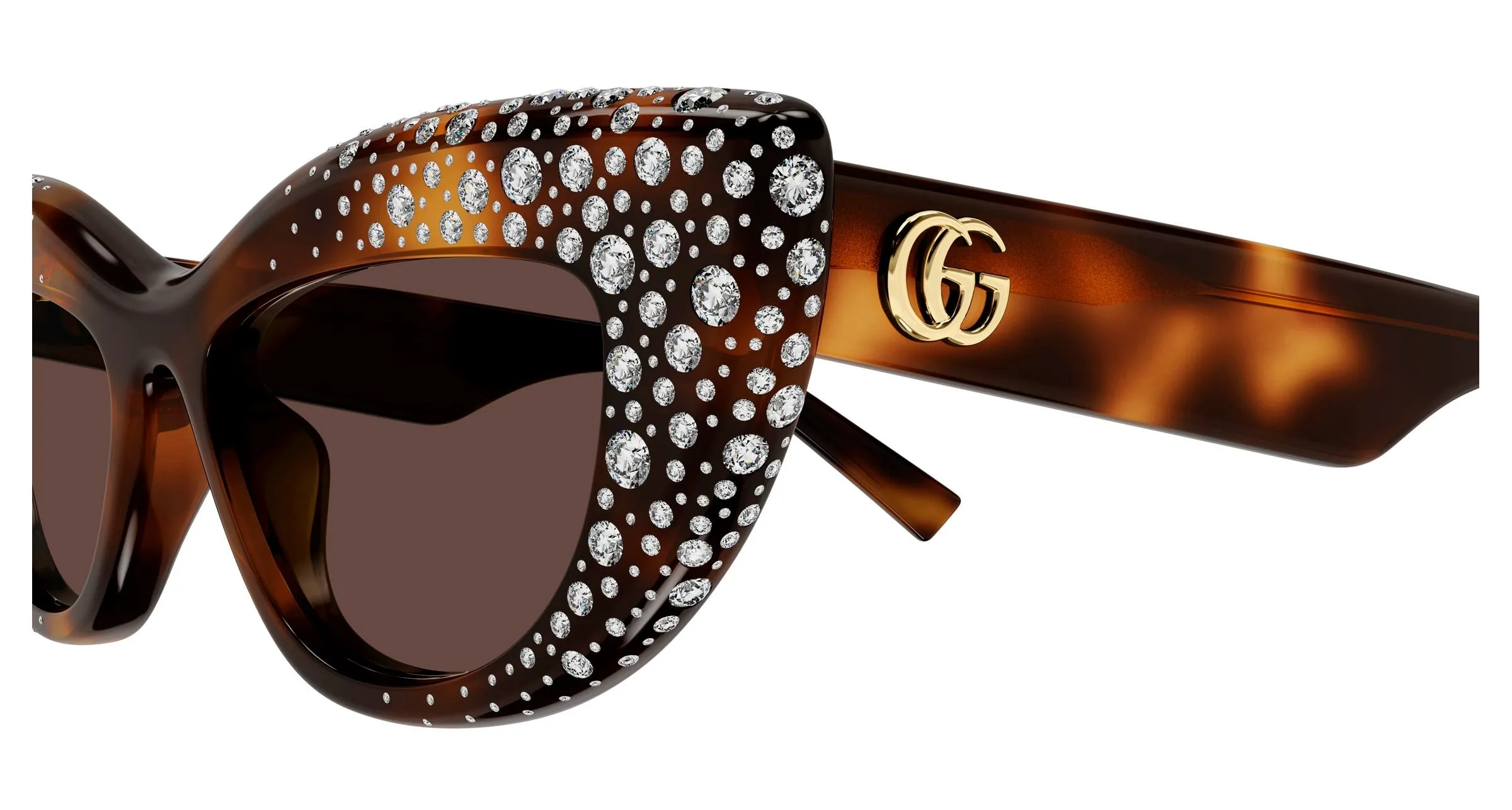 Gucci GG2031S 006 Occhiali da sole Acetato Havana Marrone Cat Eye - immagine 3