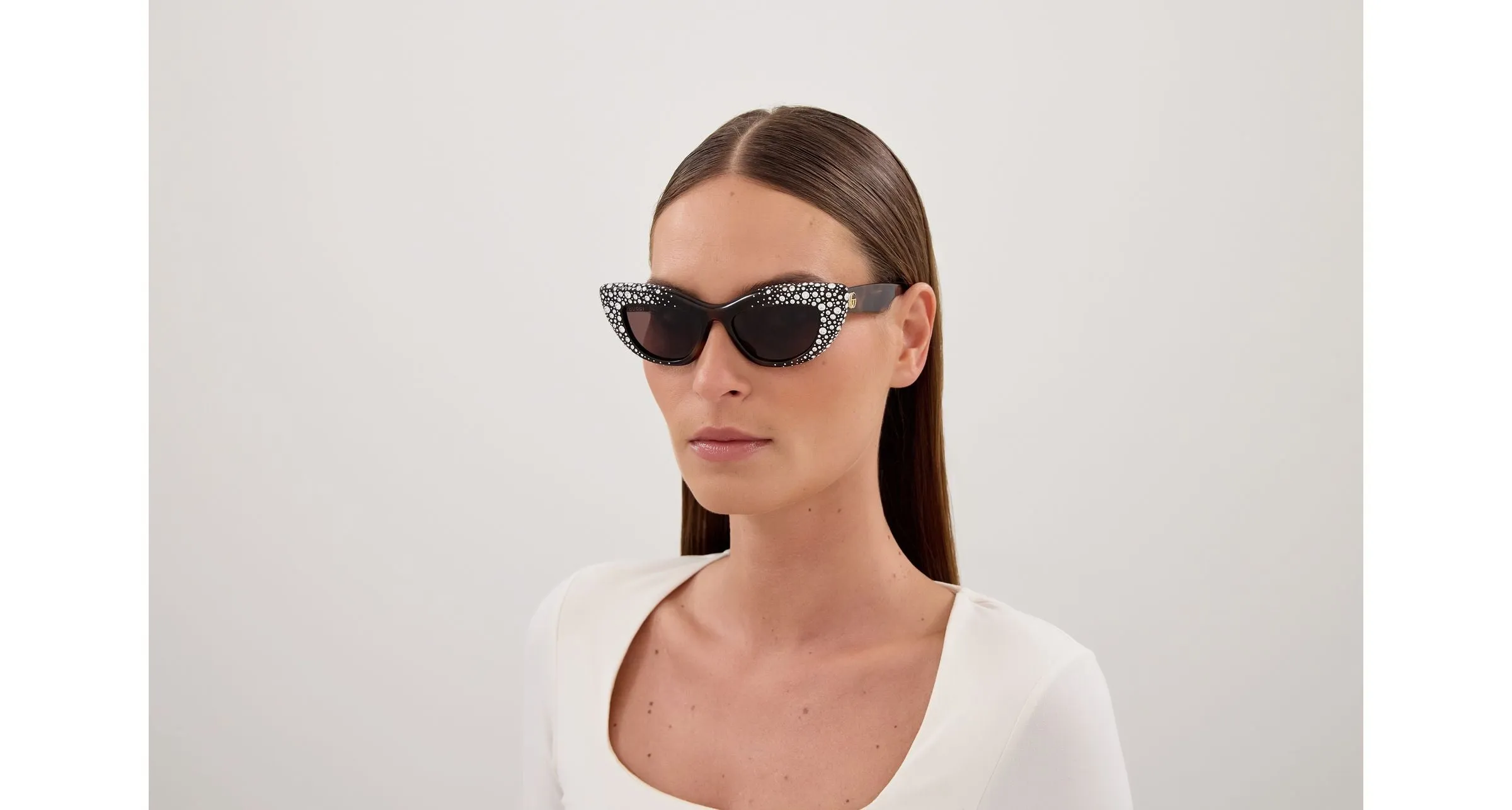 Gucci GG2031S 006 Occhiali da sole Acetato Havana Marrone Cat Eye - immagine 4