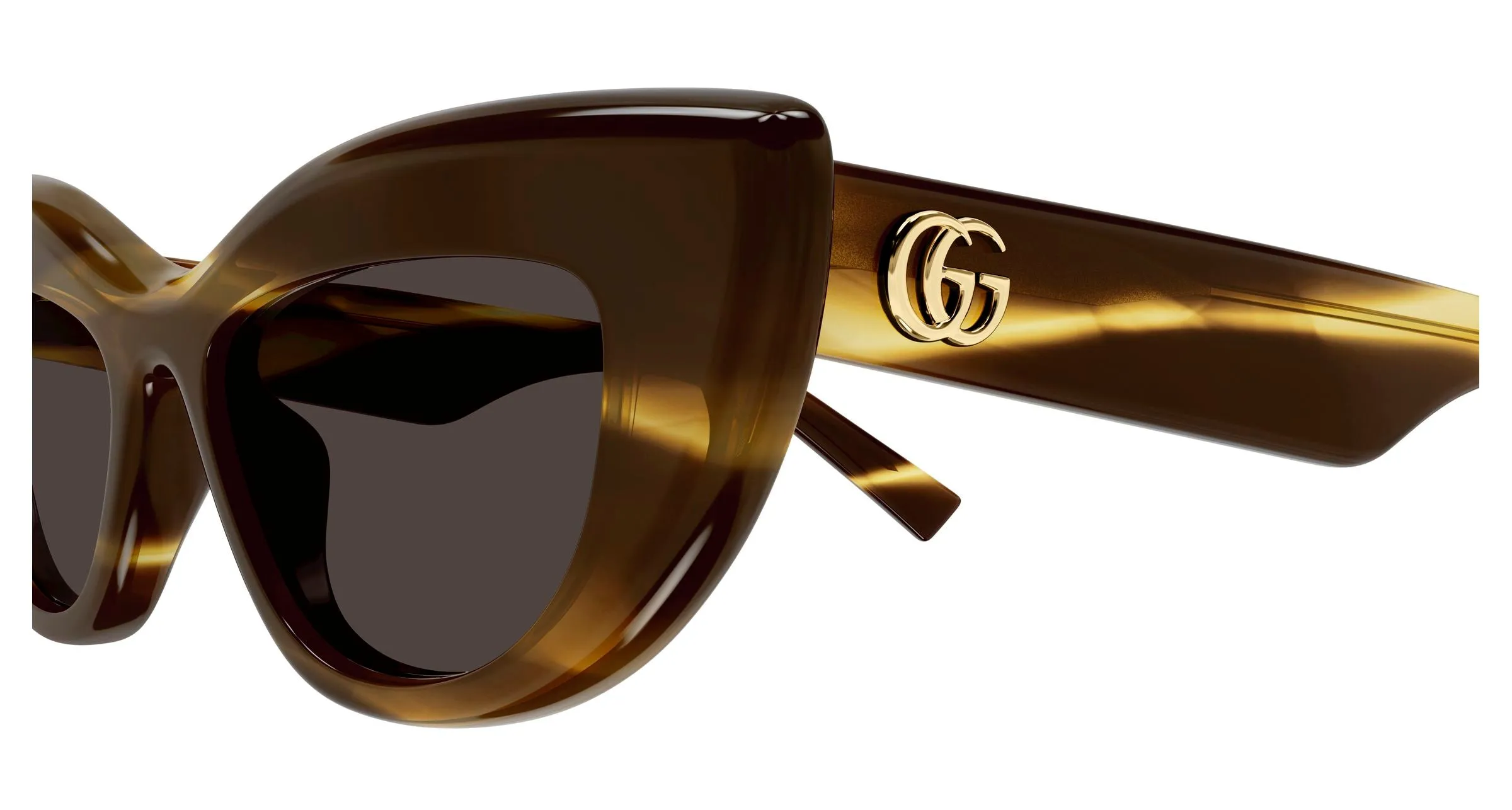 Gucci GG2031S 003 Occhiali da sole Acetato Havana Grigio Cat Eye - immagine 3