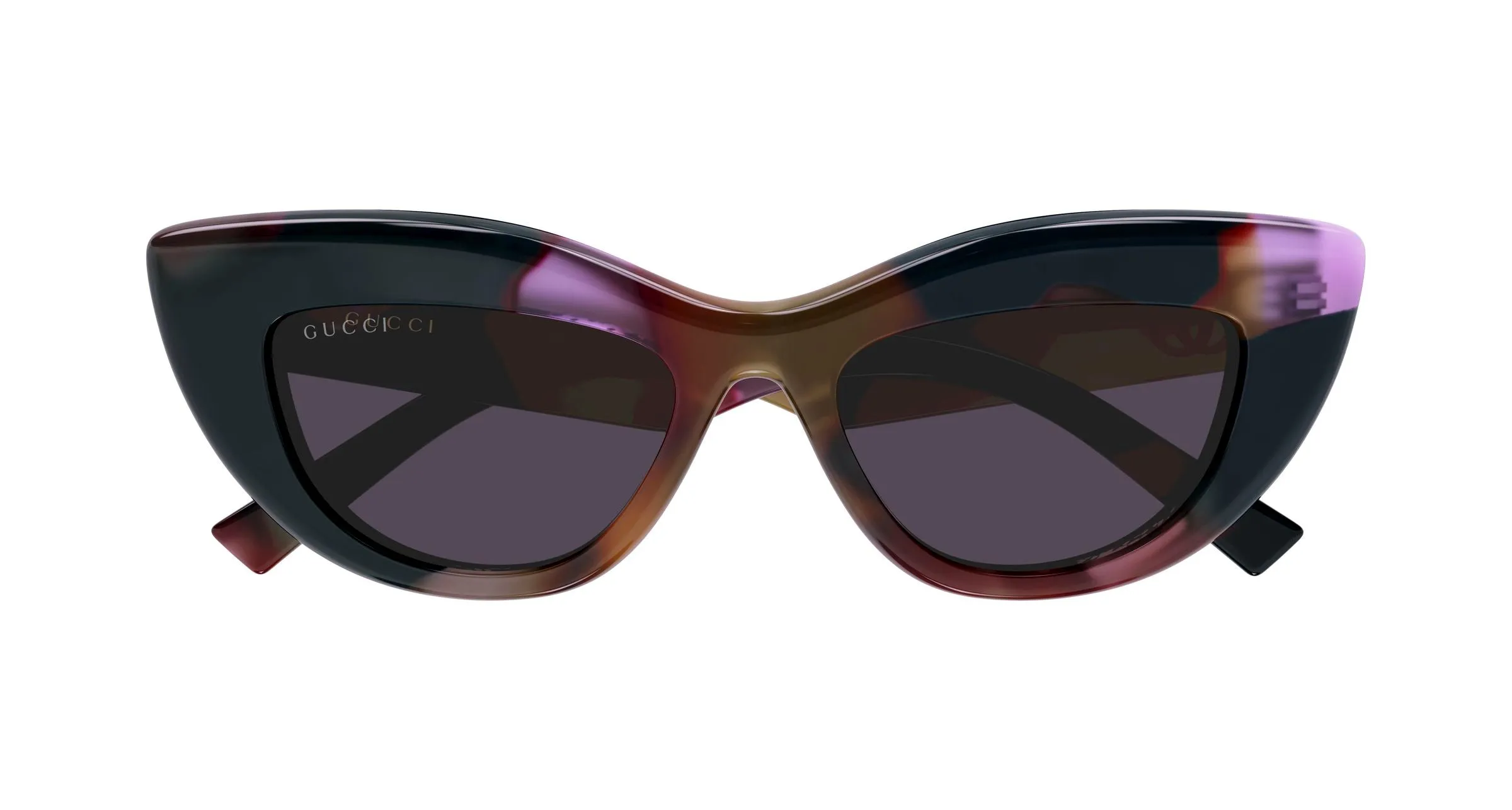 Gucci GG2031S 002 Occhiali da sole Acetato Havana Viola Cat Eye - immagine 2