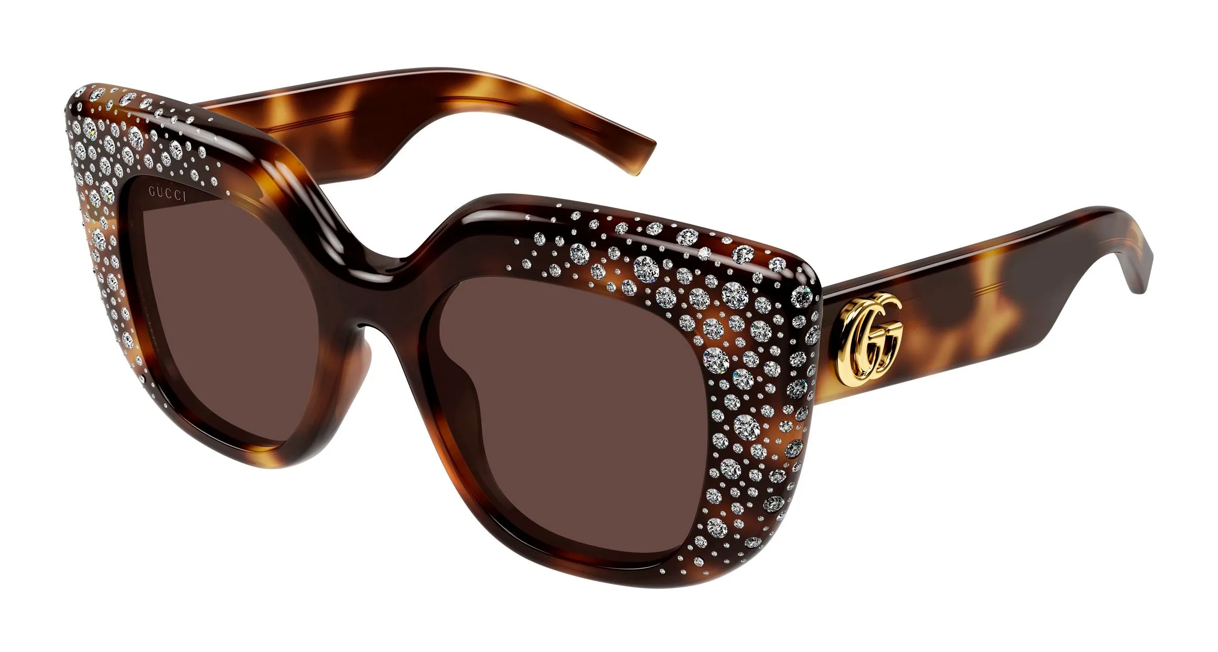 Gucci GG2030S 006 Occhiali da sole Acetato Havana Marrone Squadrata - immagine 1