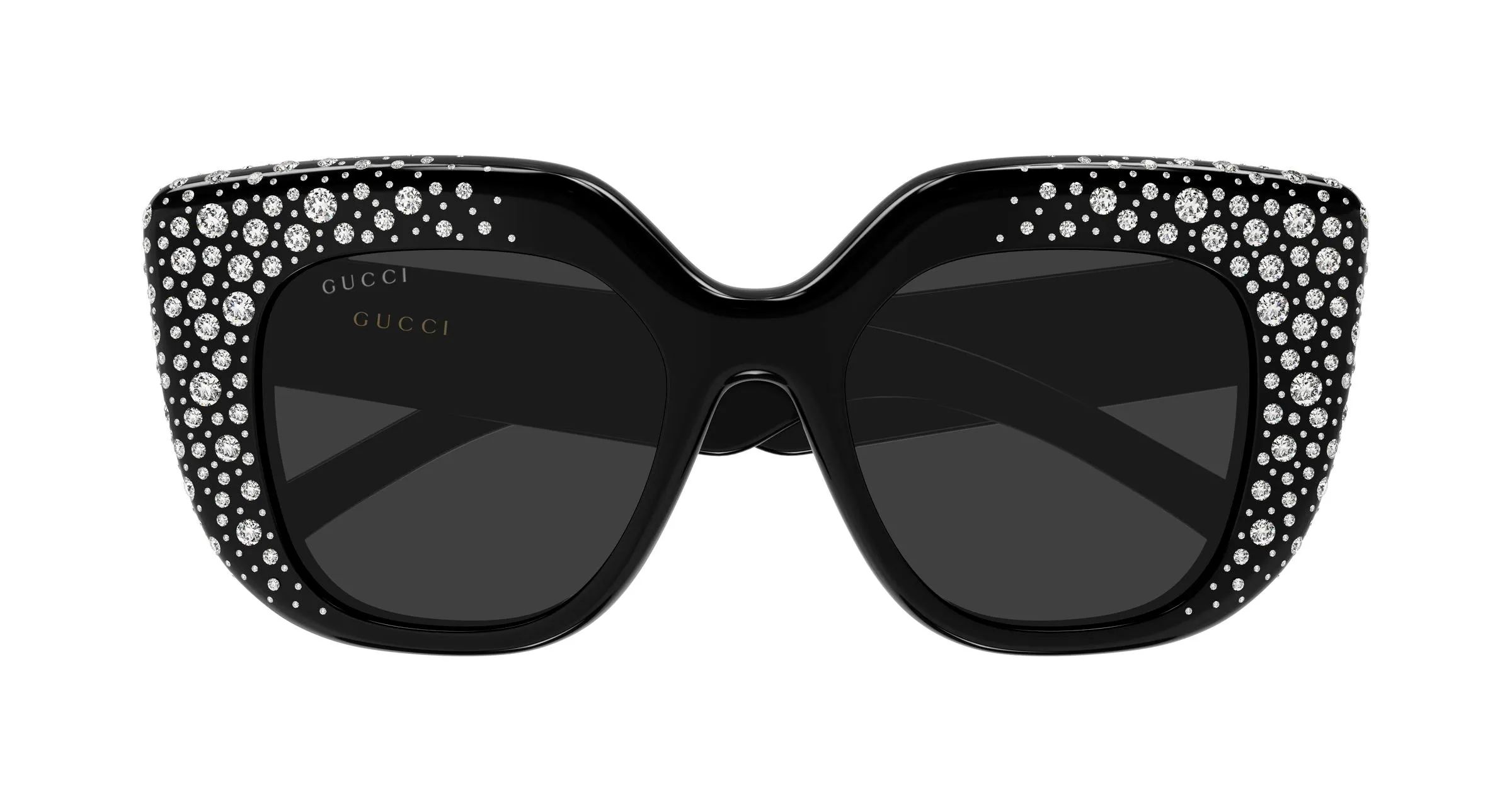 Gucci GG2030S 005 Occhiali da sole Acetato Nero Grigio Squadrata - immagine 2
