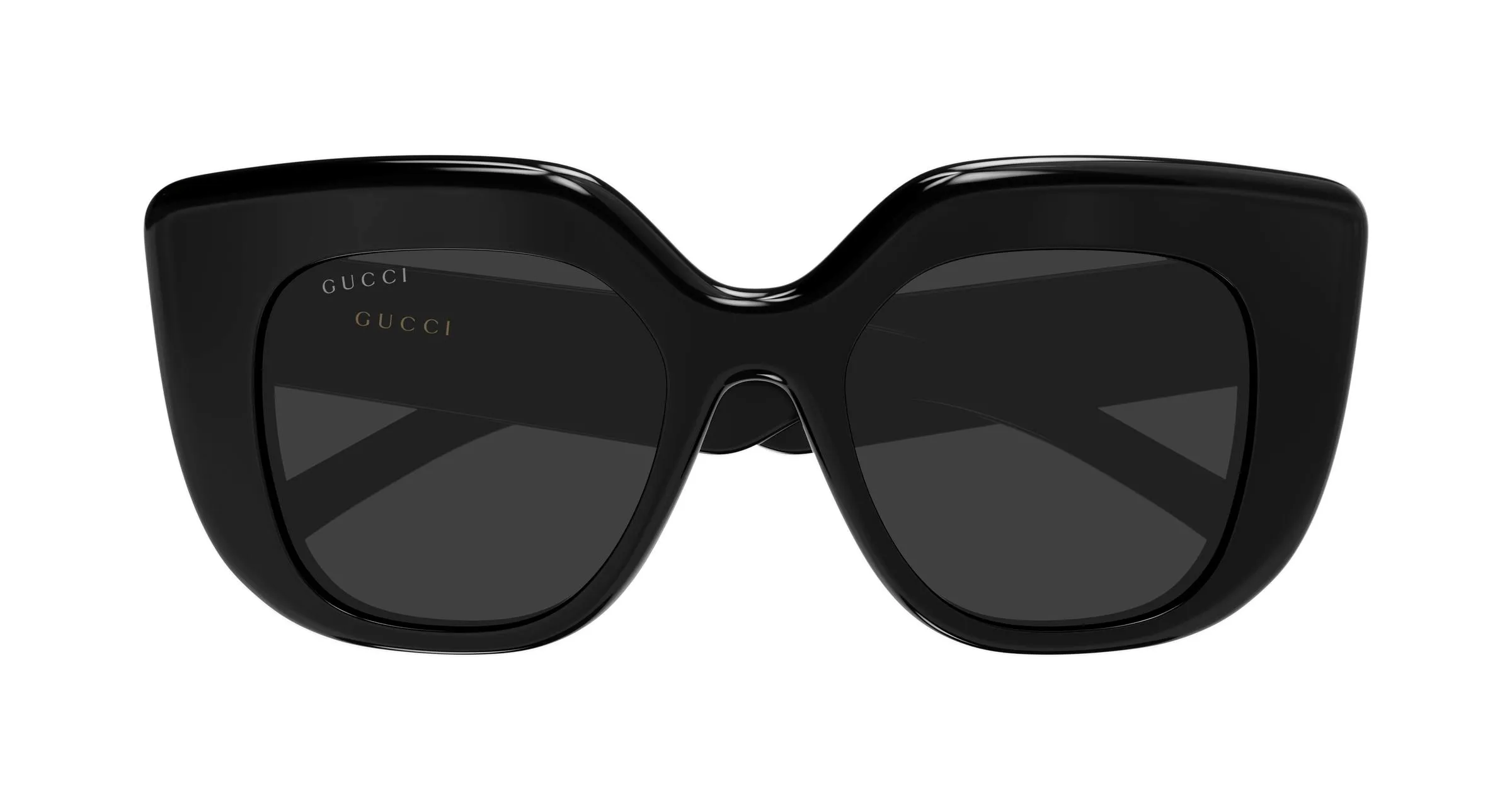 Gucci GG2030S 001 Occhiali da sole Acetato Nero Grigio Squadrata - immagine 2