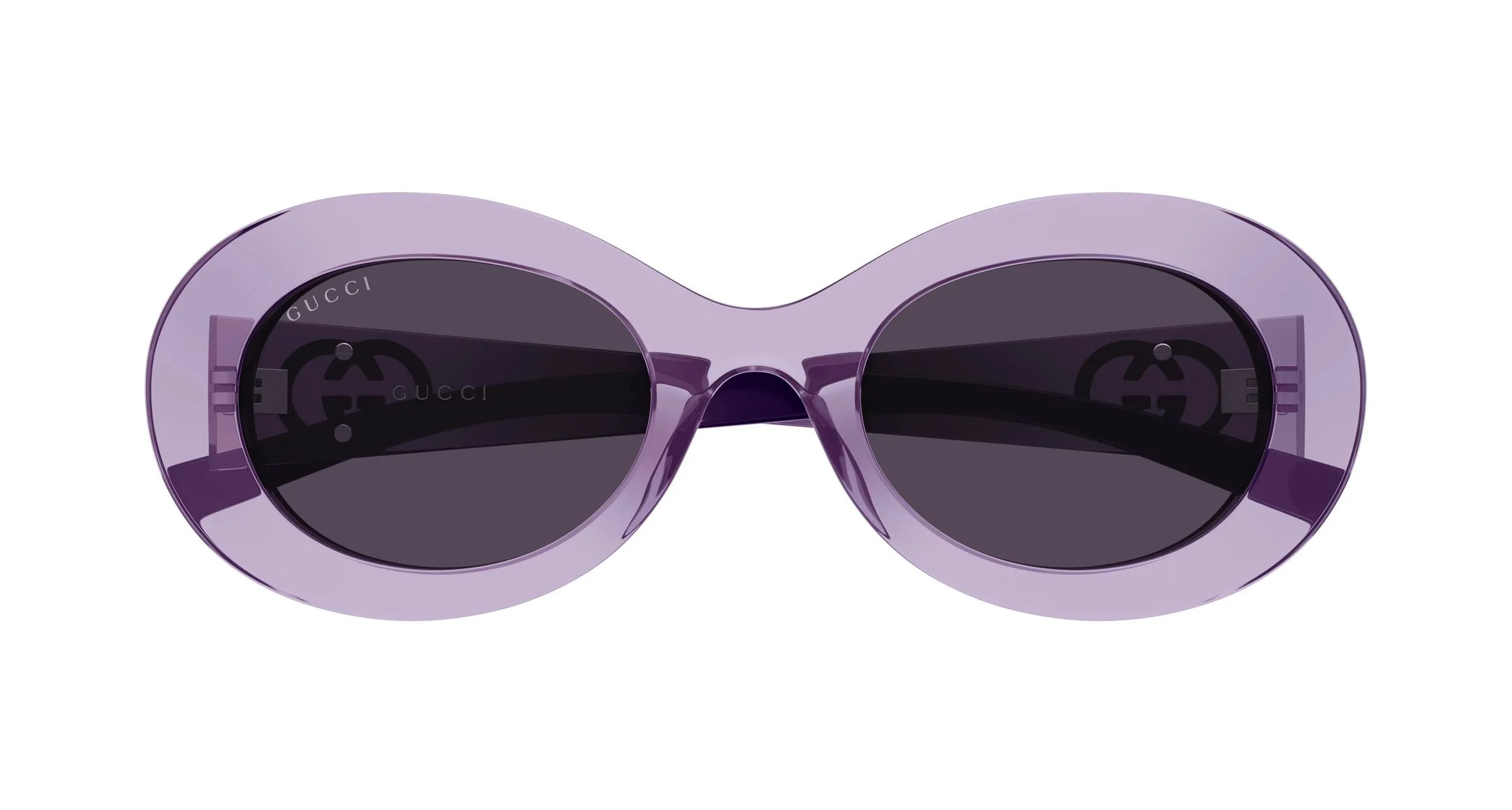 Gucci GG2026S 003 Occhiali da sole Iniettato Viola Viola Rotonda - immagine 2