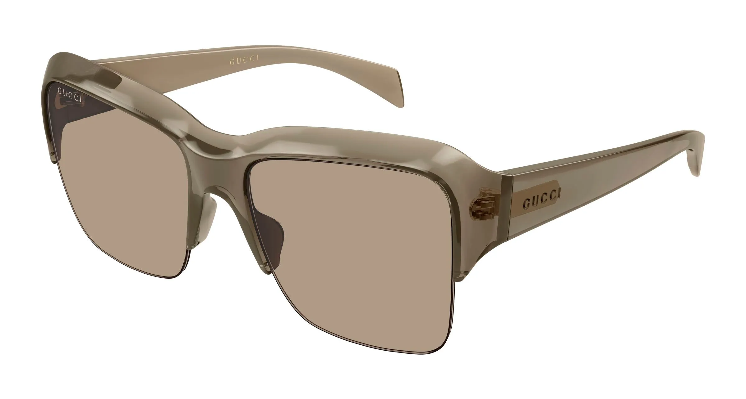 Gucci GG2024S 005 Occhiali da sole Bio-iniettato Marrone Marrone Pilot - immagine 1