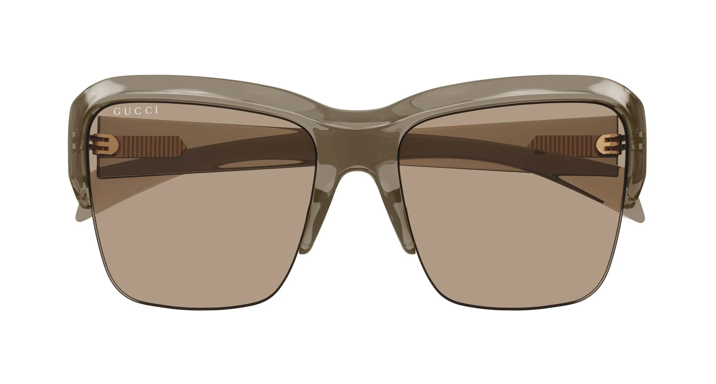 Gucci GG2024S 005 Occhiali da sole Bio-iniettato Marrone Marrone Pilot - immagine 2