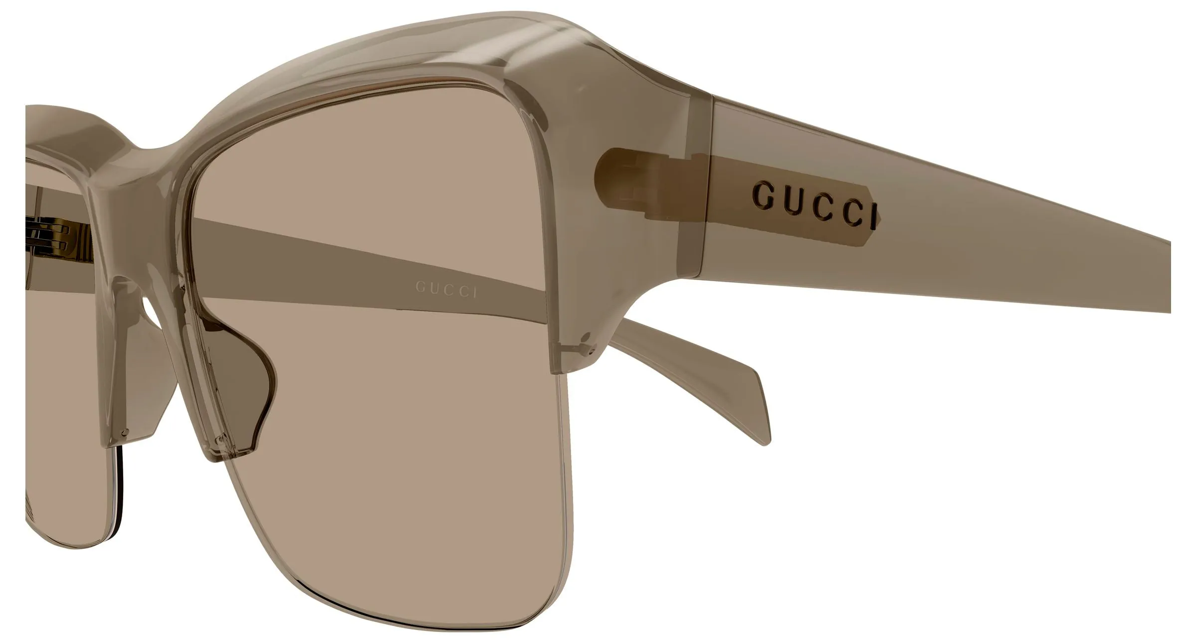 Gucci GG2024S 005 Occhiali da sole Bio-iniettato Marrone Marrone Pilot - immagine 3