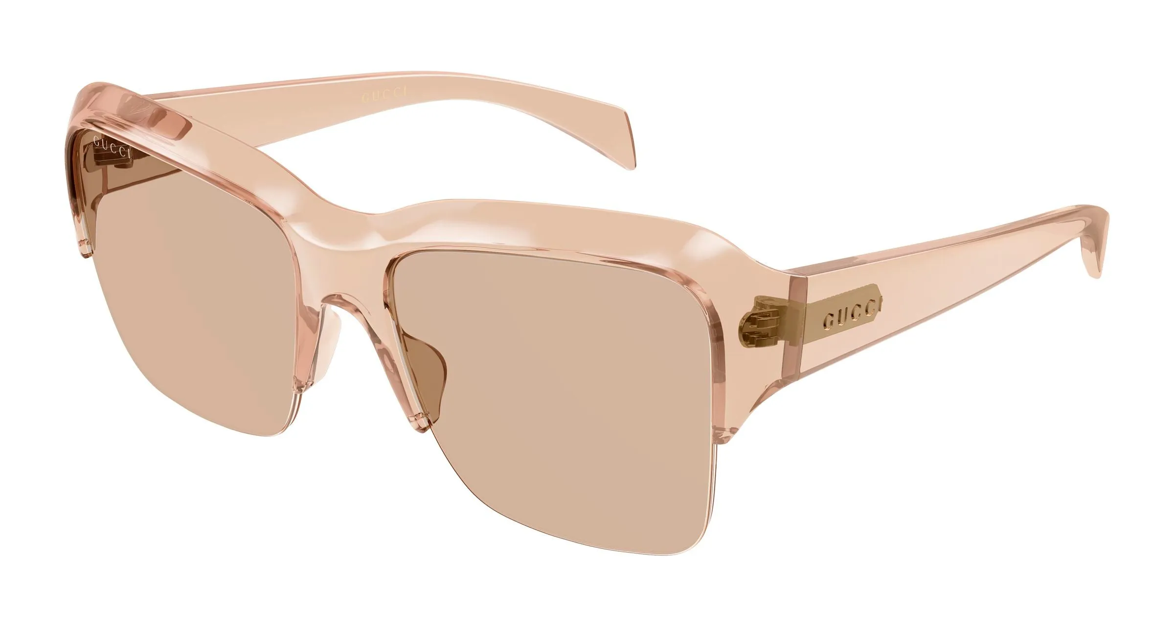Gucci GG2024S 003 Occhiali da sole Bio-iniettato Beige Rosa Pilot - immagine 1