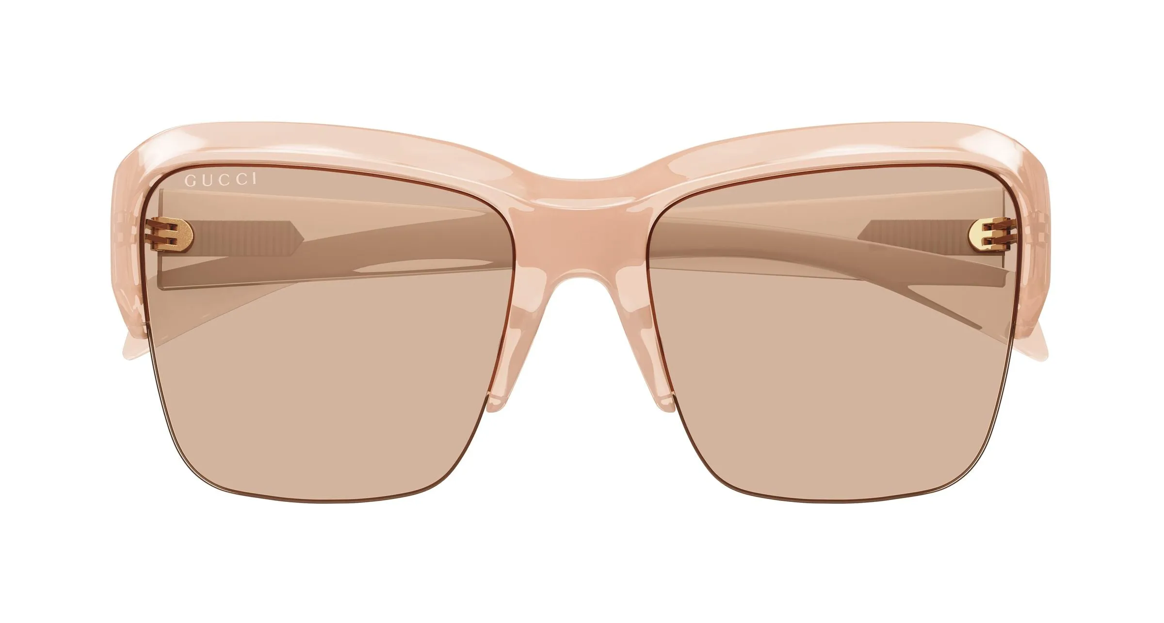 Gucci GG2024S 003 Occhiali da sole Bio-iniettato Beige Rosa Pilot - immagine 2