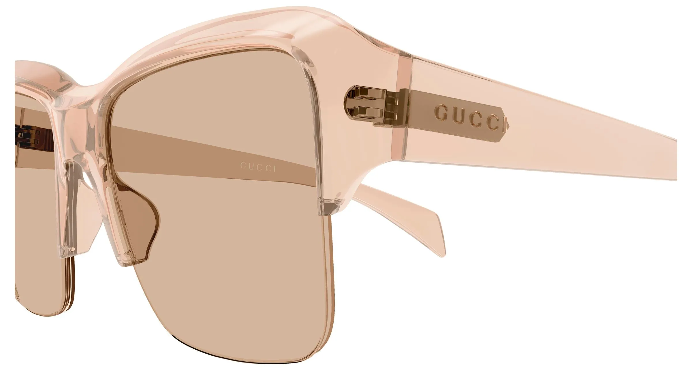 Gucci GG2024S 003 Occhiali da sole Bio-iniettato Beige Rosa Pilot - immagine 3