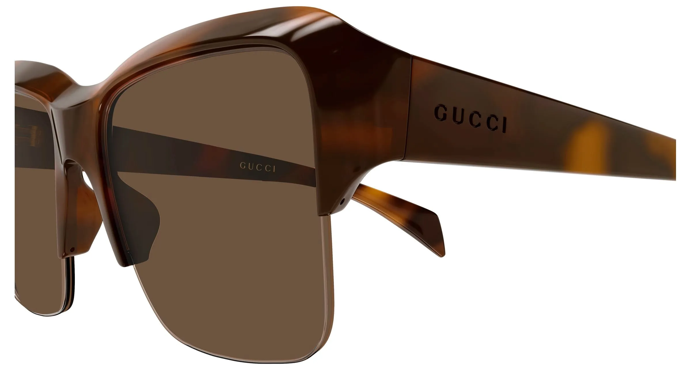 Gucci GG2024S 002 Occhiali da sole Bio-iniettato Havana Marrone Pilot - immagine 3