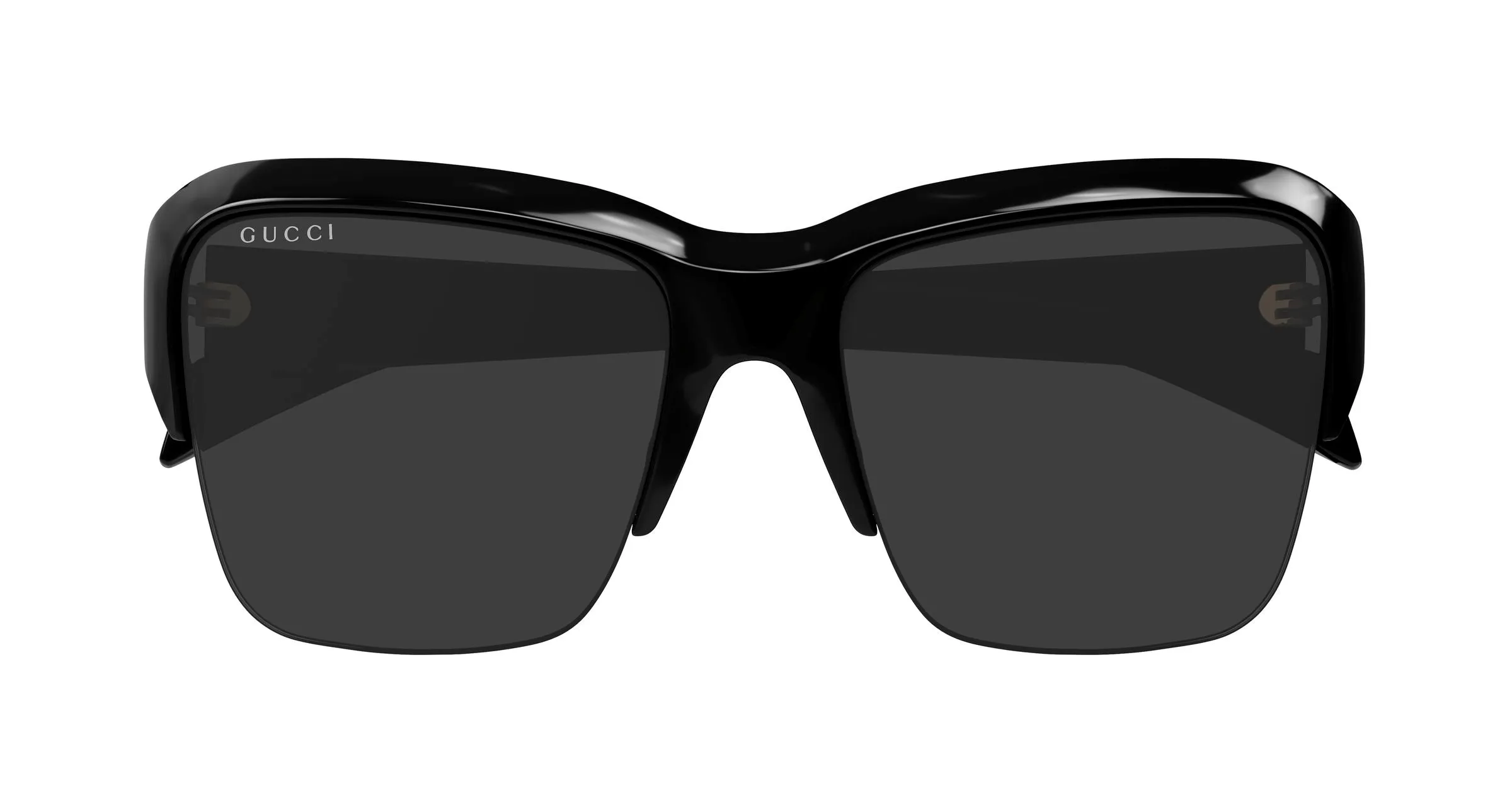 Gucci GG2024S 001 Occhiali da sole Bio-iniettato Nero Grigio Pilot - immagine 2