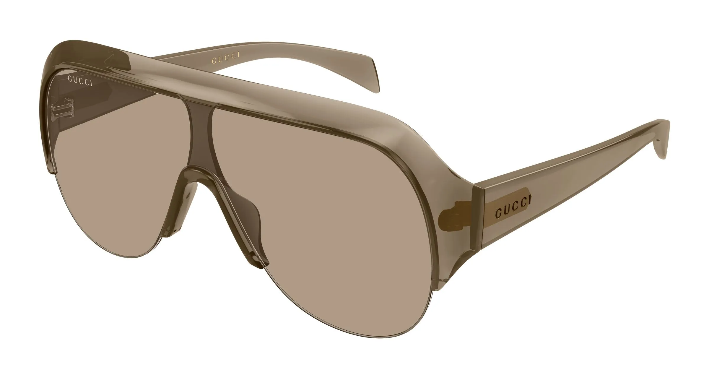 Gucci GG2023S 005 Occhiali da sole Bio-iniettato Marrone Marrone Maschera - immagine 1