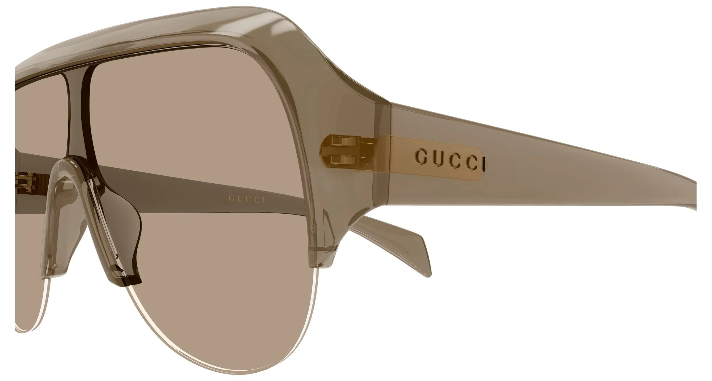 Gucci GG2023S 005 Occhiali da sole Bio-iniettato Marrone Marrone Maschera - immagine 3