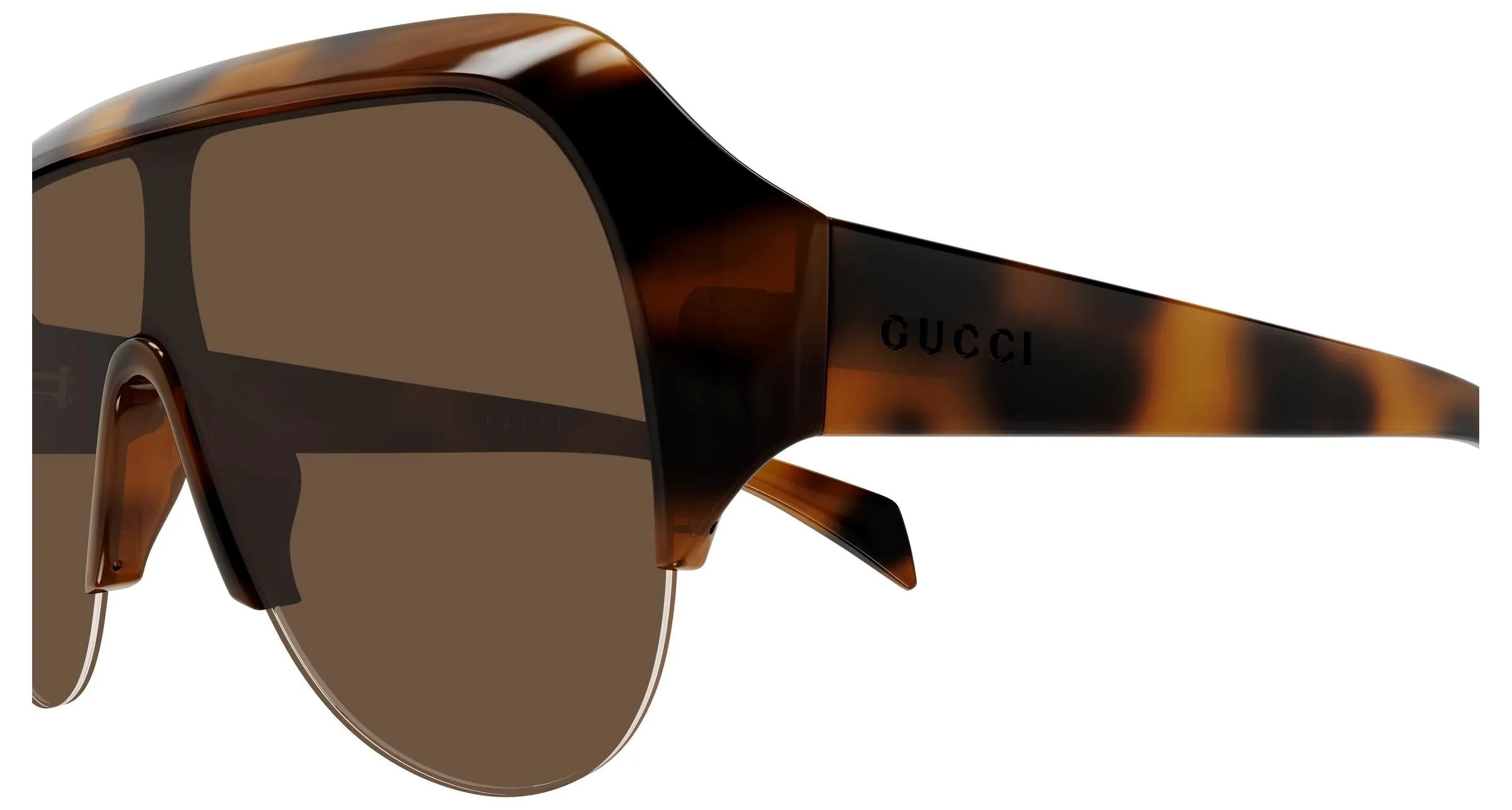 Gucci GG2023S 002 Occhiali da sole Bio-iniettato Havana Marrone Maschera - immagine 3