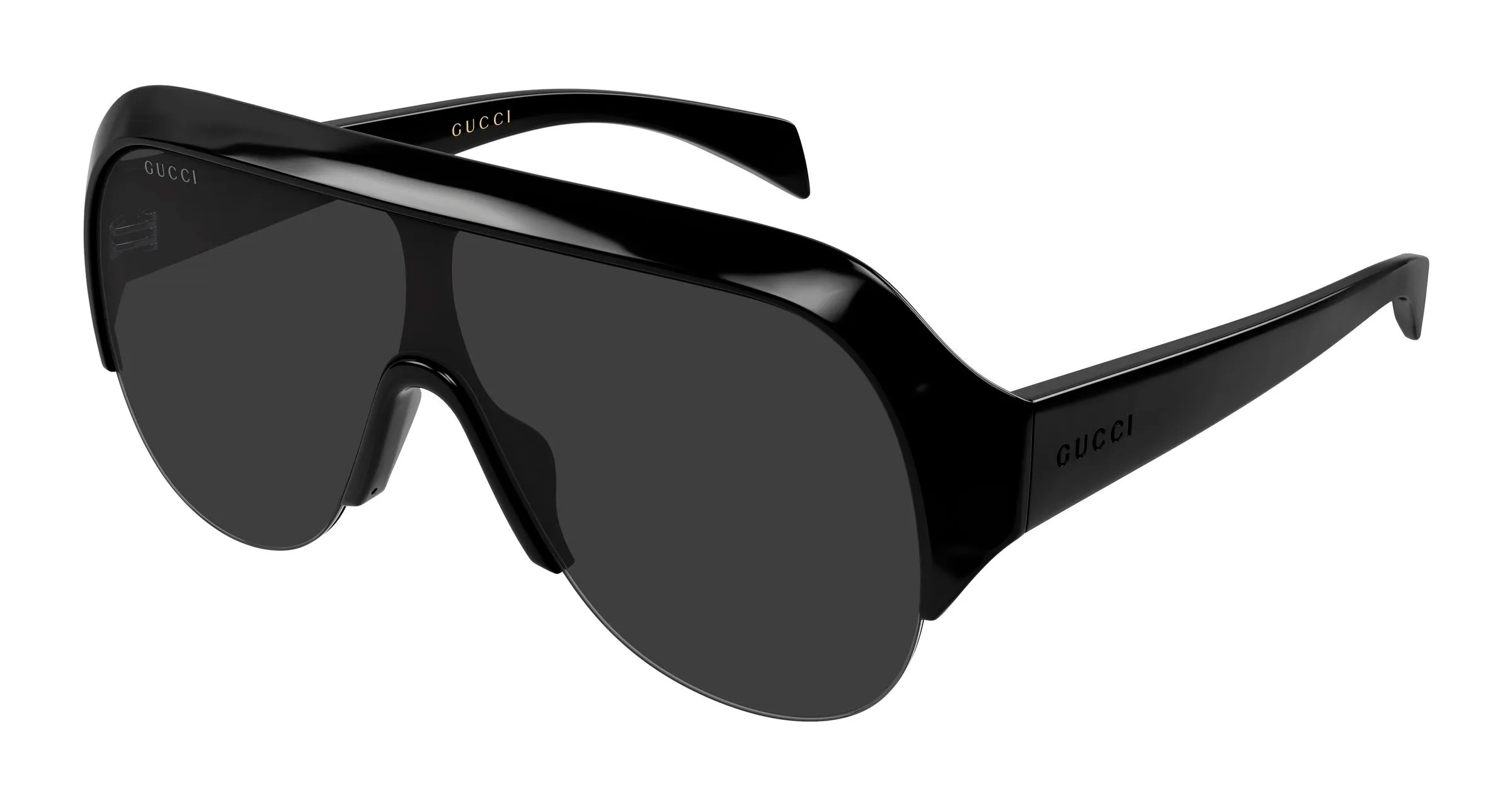 Gucci GG2023S 001 Occhiali da sole Bio-iniettato Nero Grigio Maschera - immagine 1