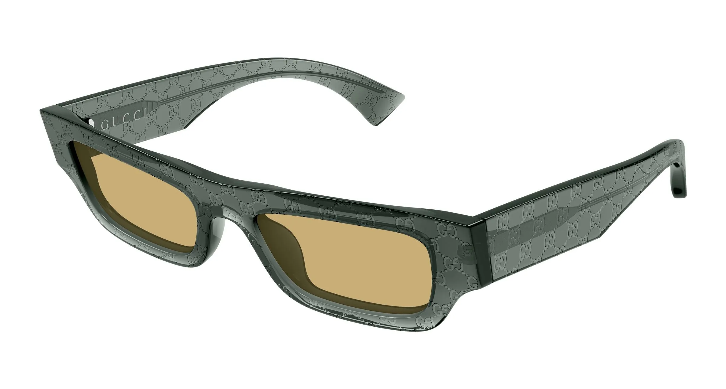 Gucci GG1839S 009 Occhiali da sole Acetato Grigio Marrone Squadrata - immagine 1