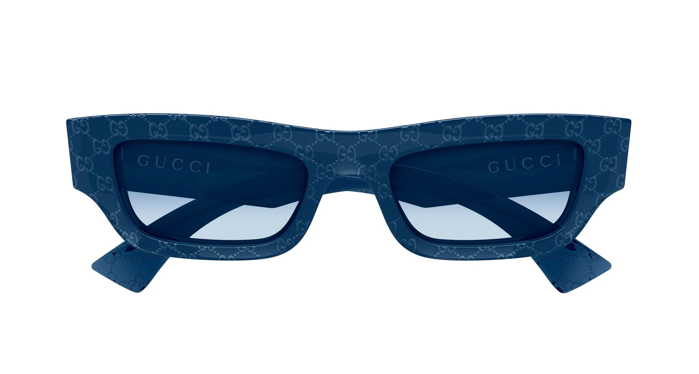 Gucci GG1839S 008 Occhiali da sole Acetato Blu Blu Squadrata - immagine 2