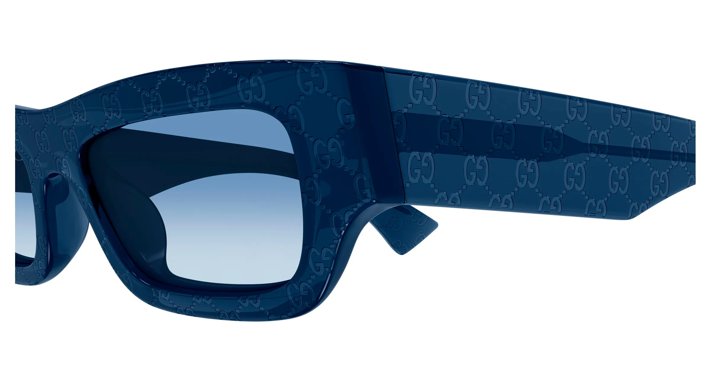 Gucci GG1839S 008 Occhiali da sole Acetato Blu Blu Squadrata - immagine 3