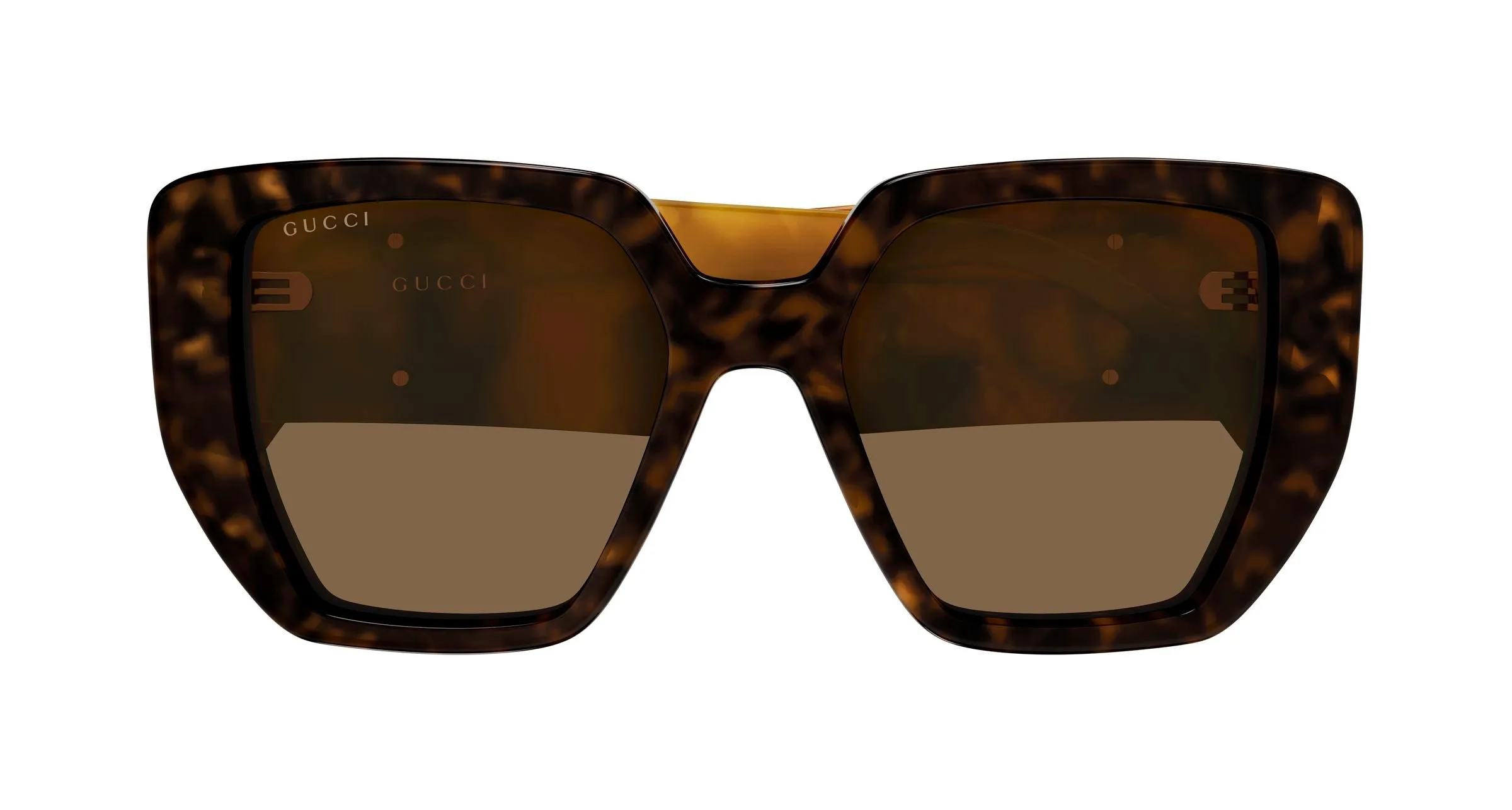 Gucci GG0956S 012 Occhiali da sole Acetato Havana Marrone Squadrata - immagine 2