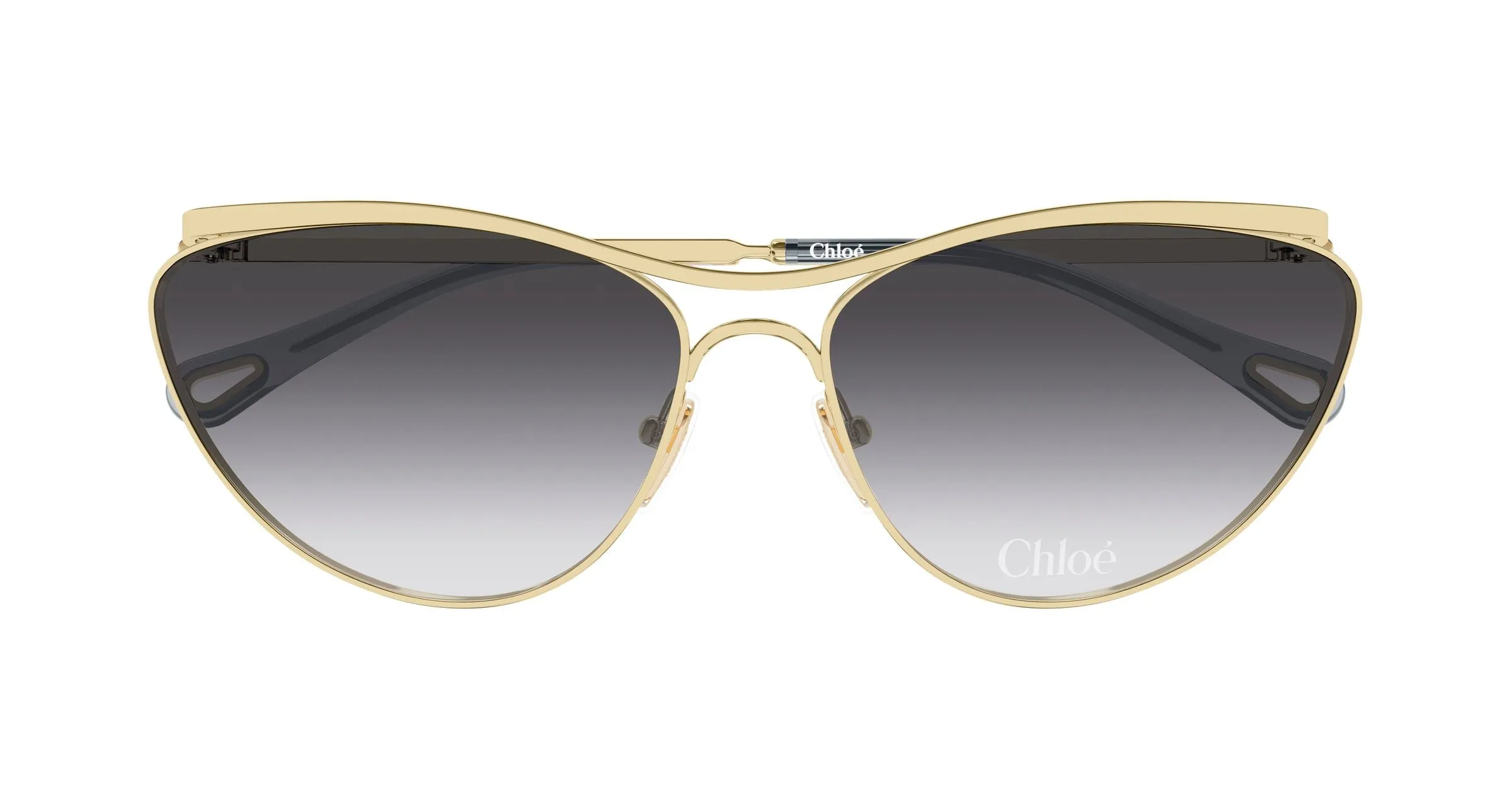 Chloé CH0386S 002 Occhiali da sole Metallo Oro Grigio Geometrica - immagine 2