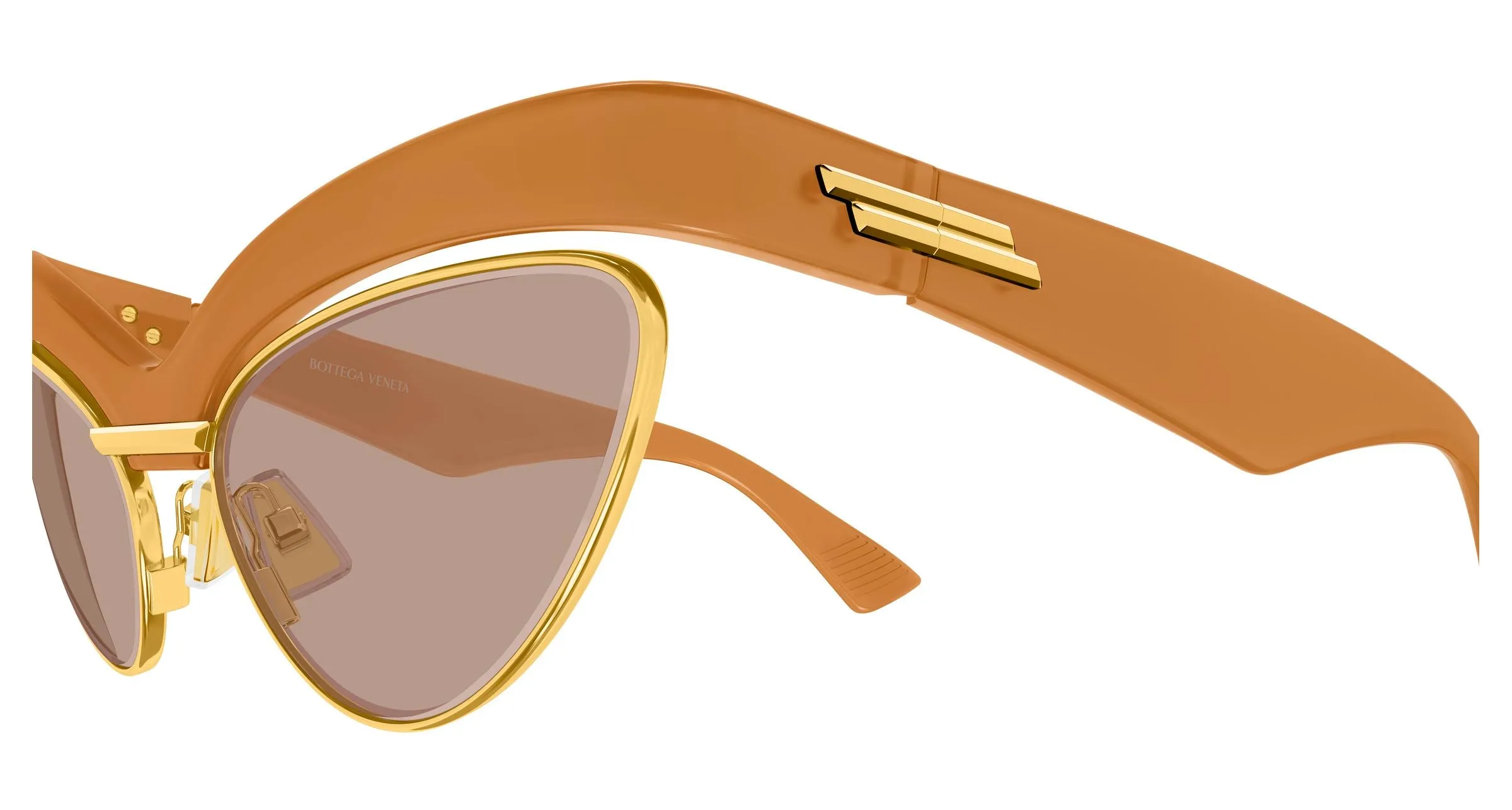 Bottega Veneta BV1480S 005 Occhiali da sole Bio-iniettato Arancione Rosa Cat Eye - immagine 3